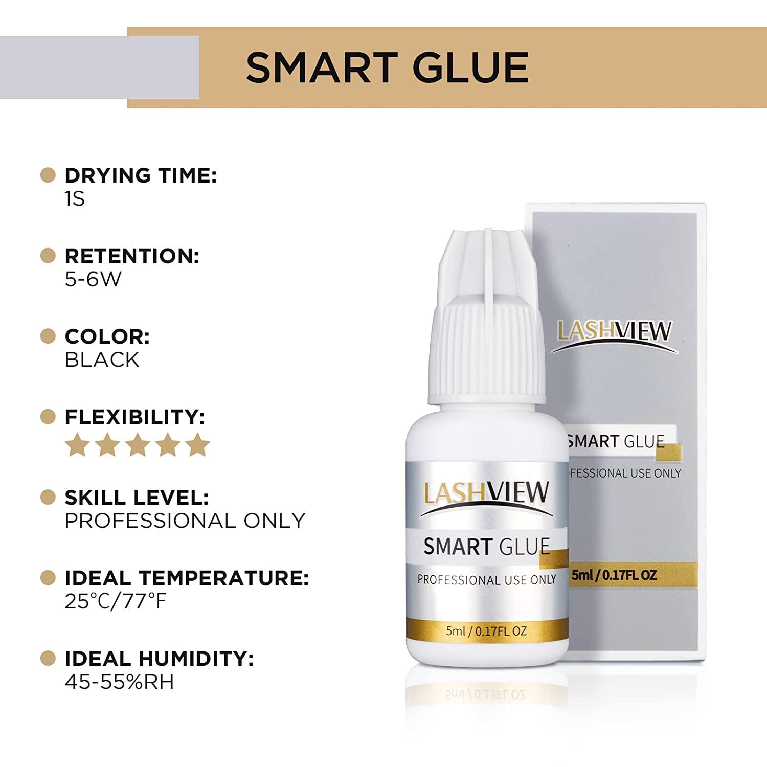 LASHVIEW Eyelash Extension Glue 1s Extra Strong Lash Glue 5ml Semi