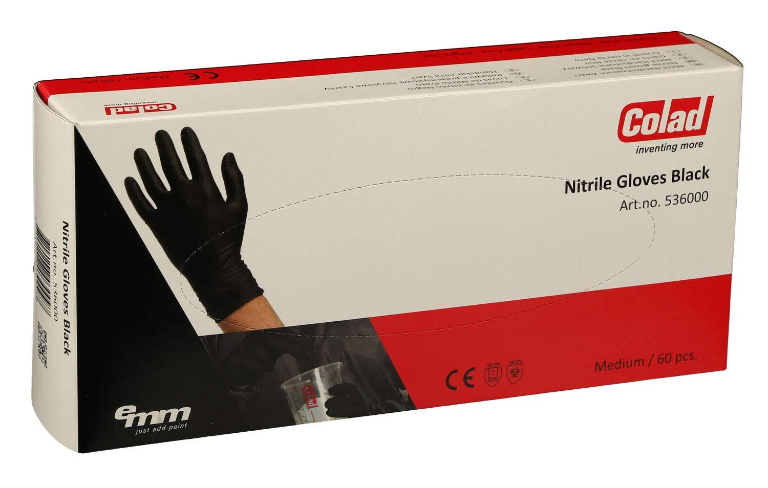 Buy Colad 60 Disposable Nitrile Gloves Extra Black XL - Durable 