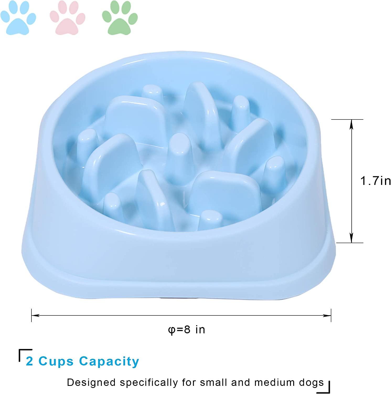 Noyal Dog Slow Feeder Bowl Non Slip Puzzle Bowl - Anti-Gulping Pet Slower Food Feeding Dishes - Interactive Bloat Stop Dog Bowls - Durable