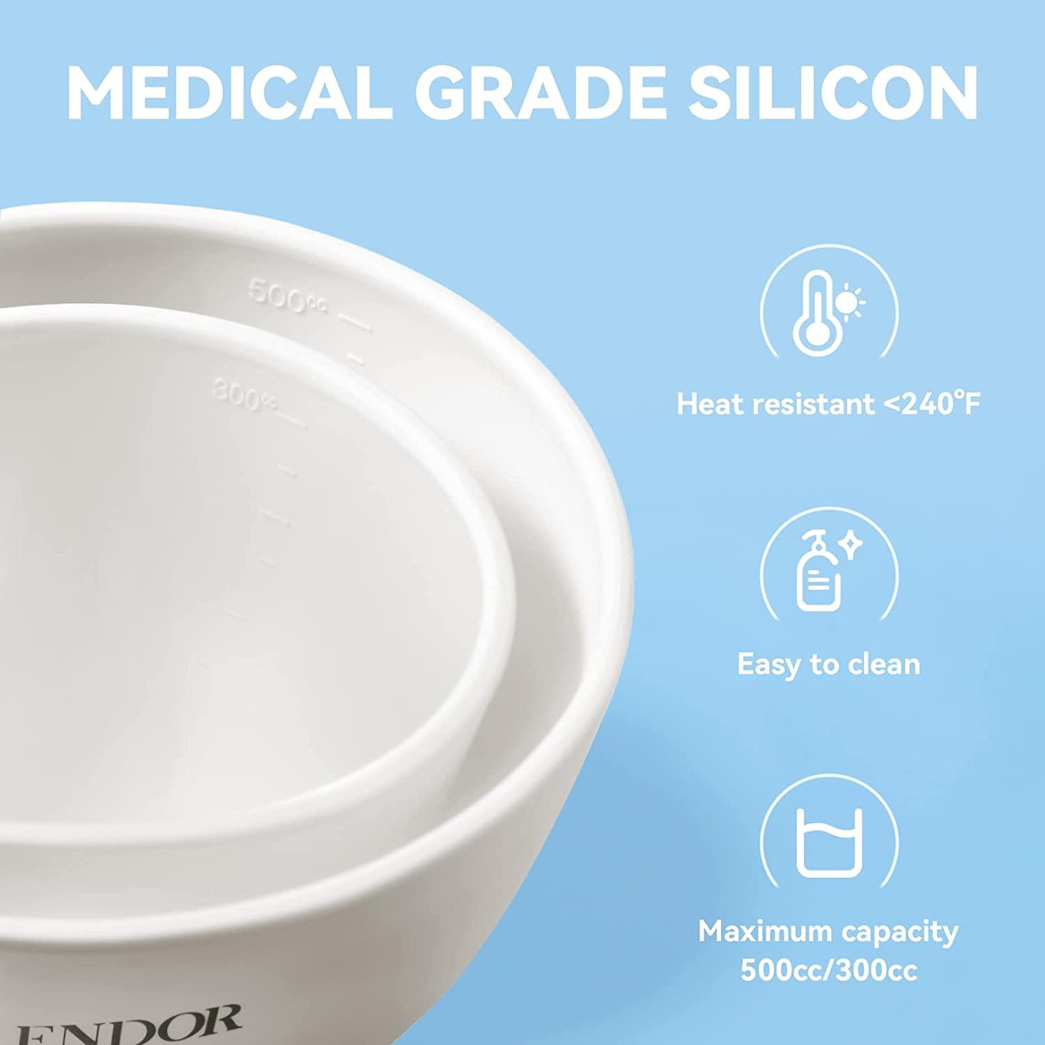 FASPLENDOR Face Mask Mixing Bowl Set with Silicone Facial Bowls