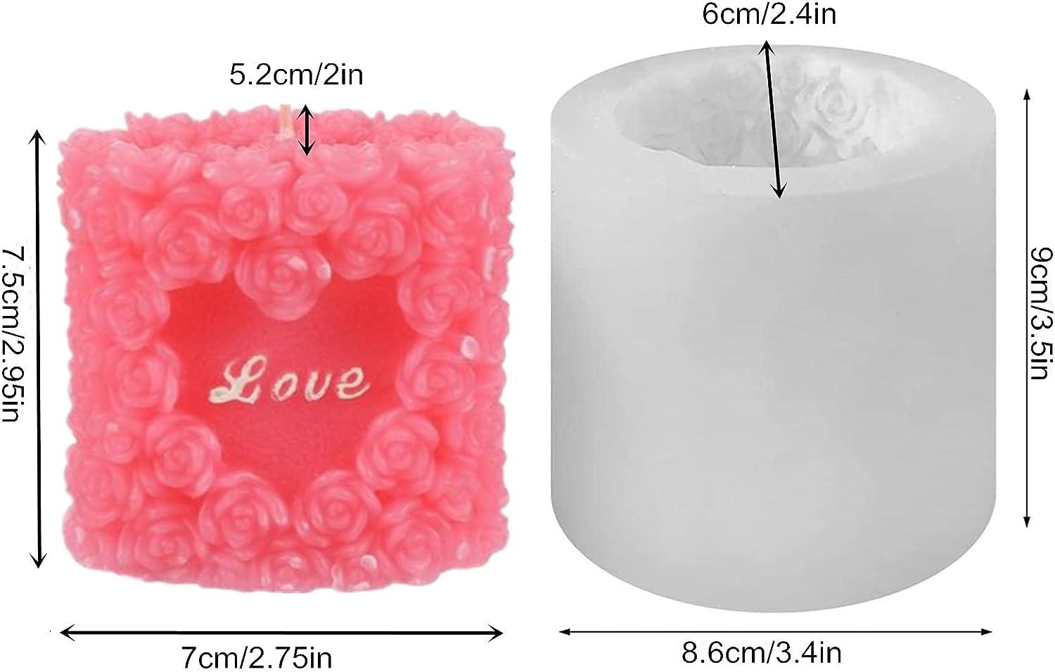 3D Rose Silicone Candle Molds Soap Molds Lovely Wedding Candle