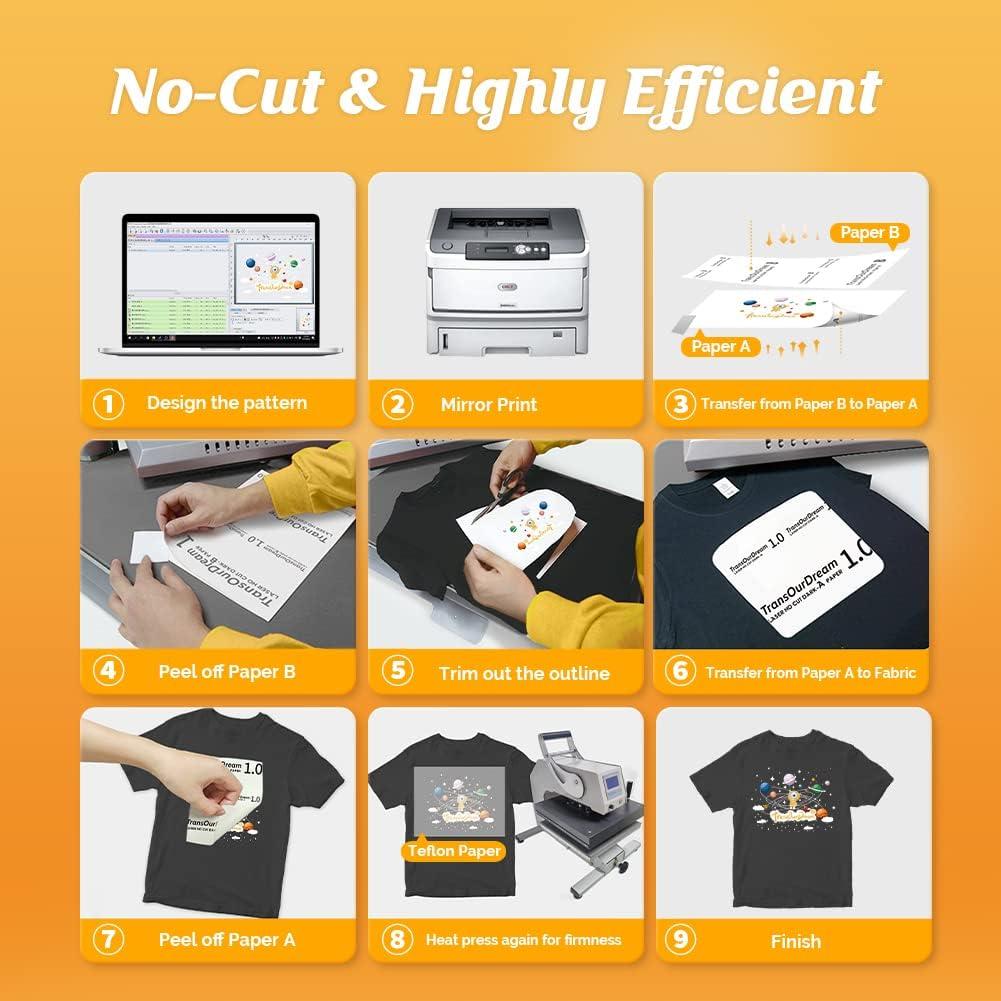 TransOurDream Heat Transfer Paper for T Shirt Printing Machine (5