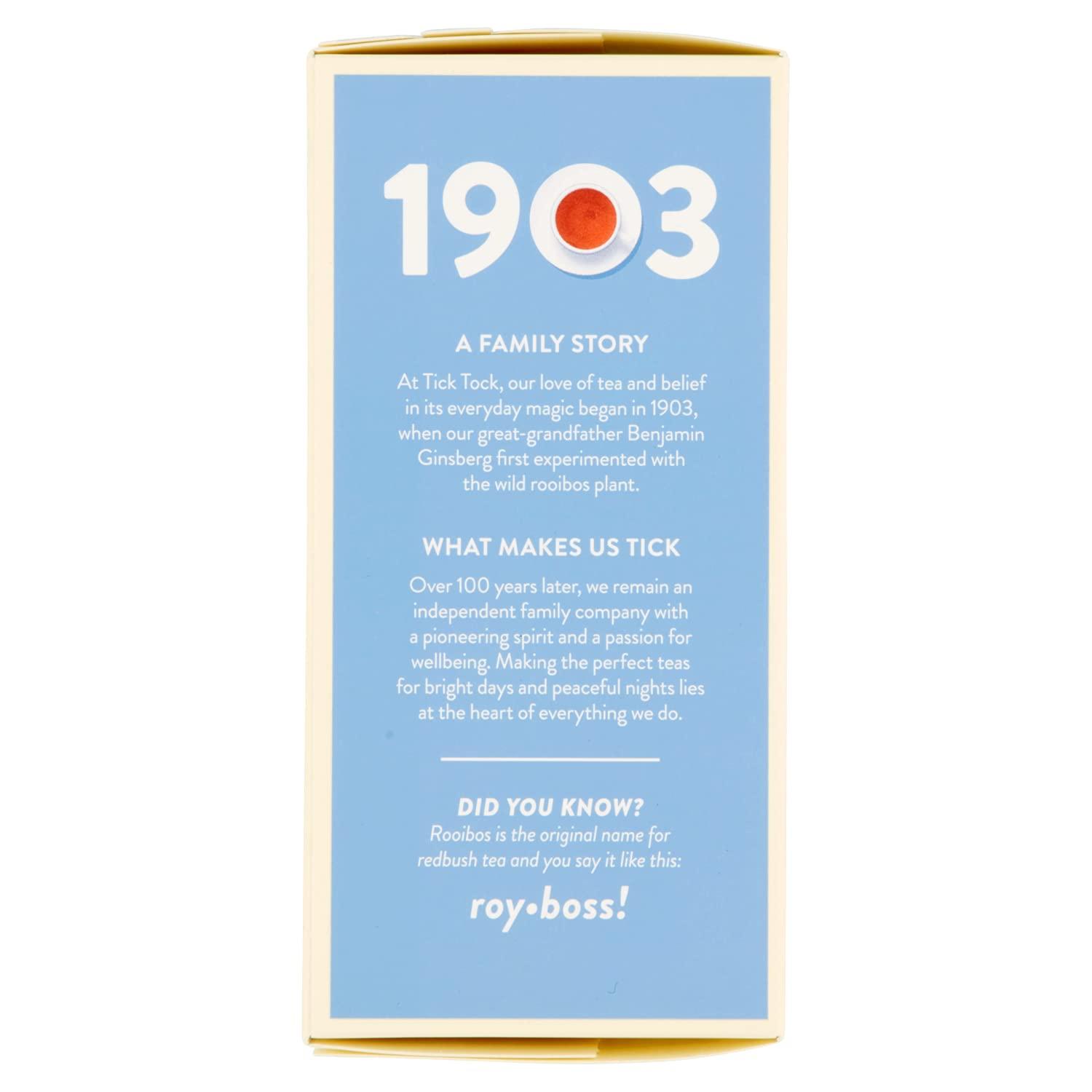 TICK TOCK TEAS Earl Grey Rooibos Tea Bags 40 Count