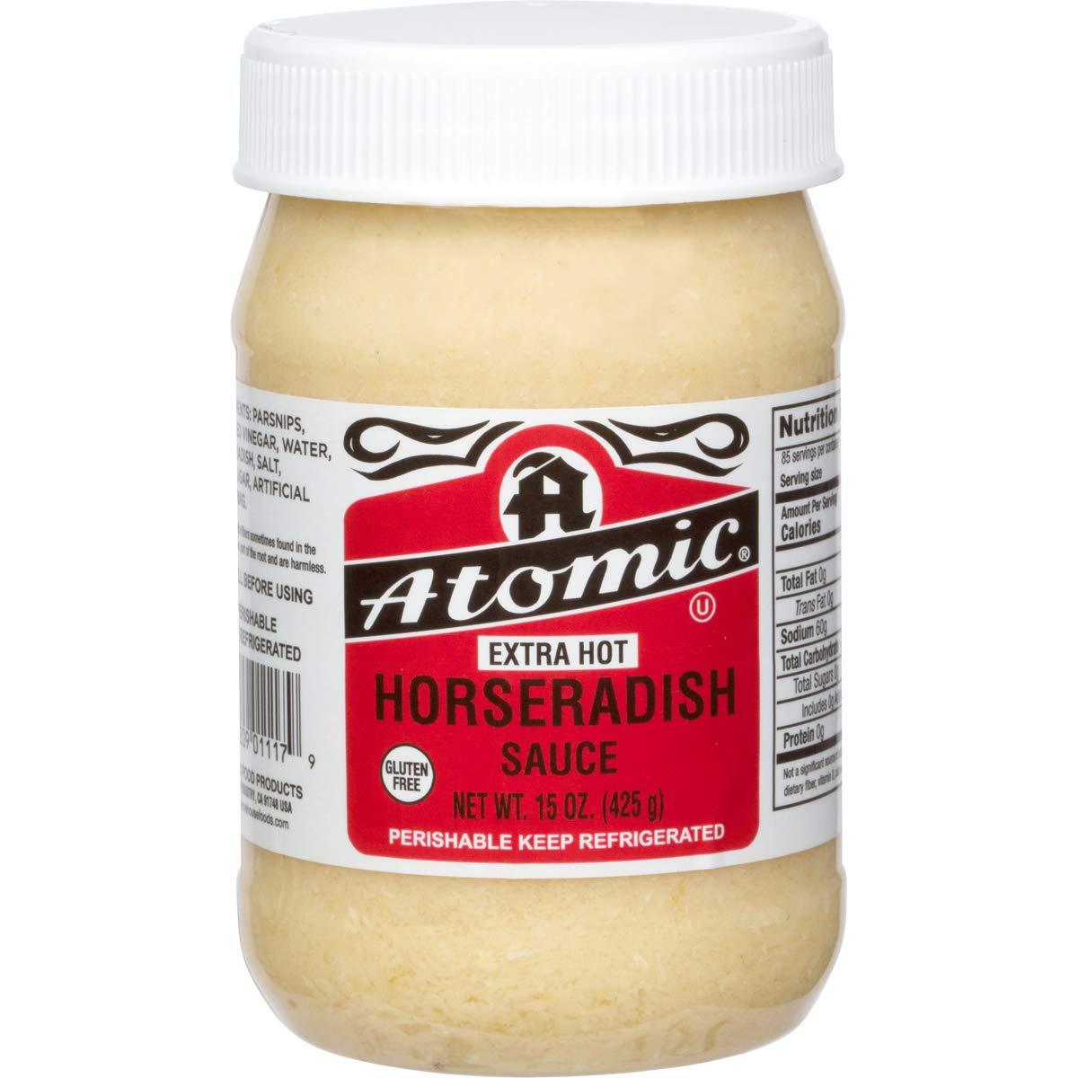 Atomic Horseradish Extra Hot 15 Oz Intense Flavor for Spicy Food