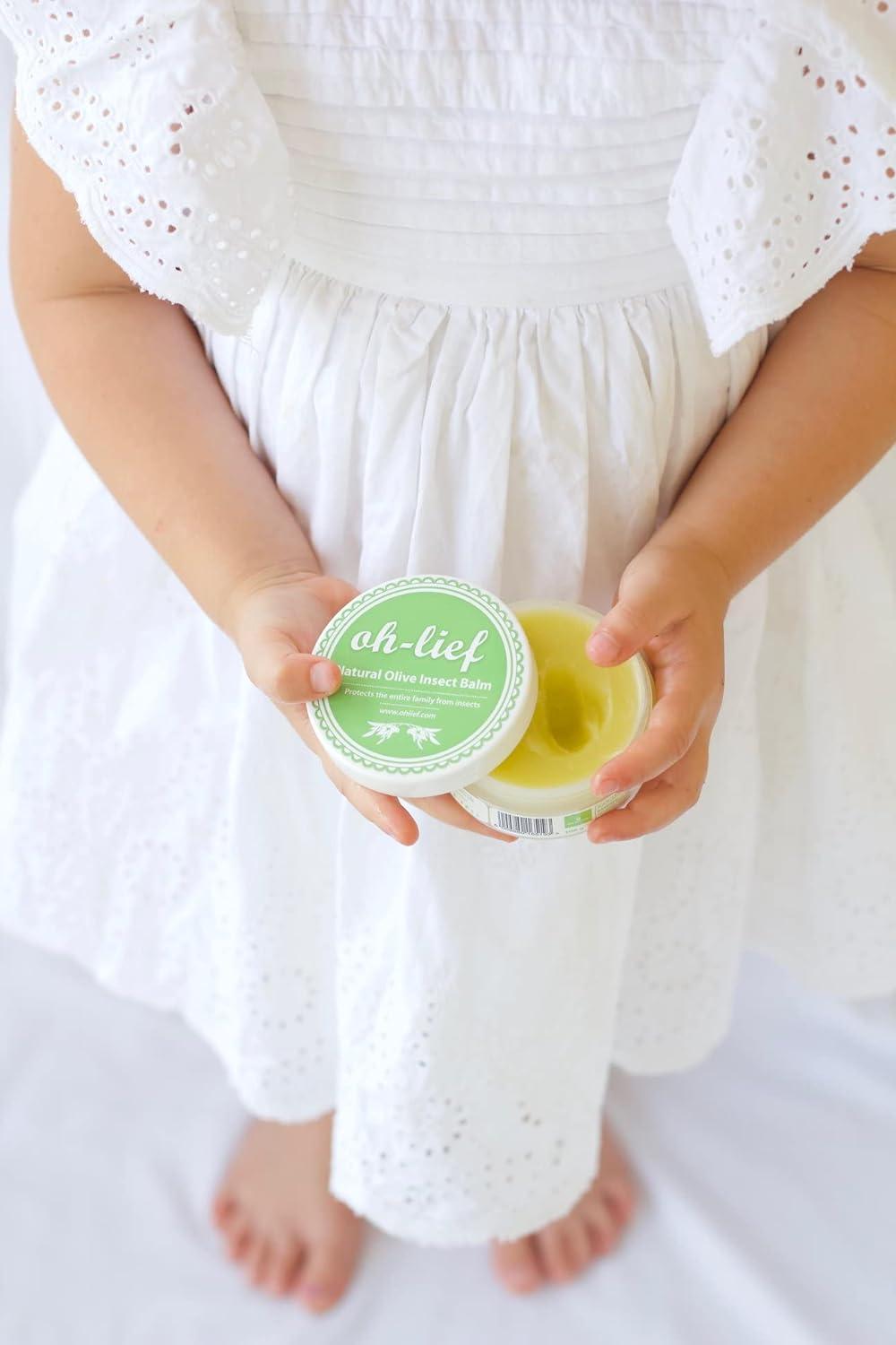 OhLief Natural Olive Outdoor Balm Insect Repellent DEET Free