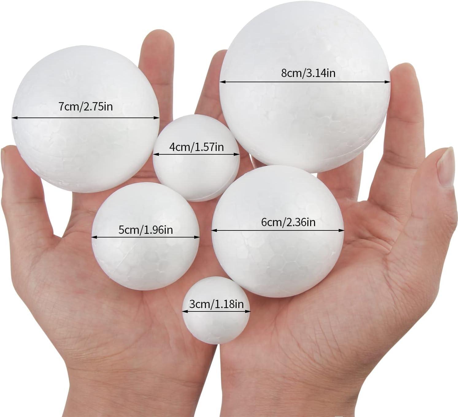 6 Inch Foam Polystyrene Balls for Art & Crafts Projects (4 Piece Set)