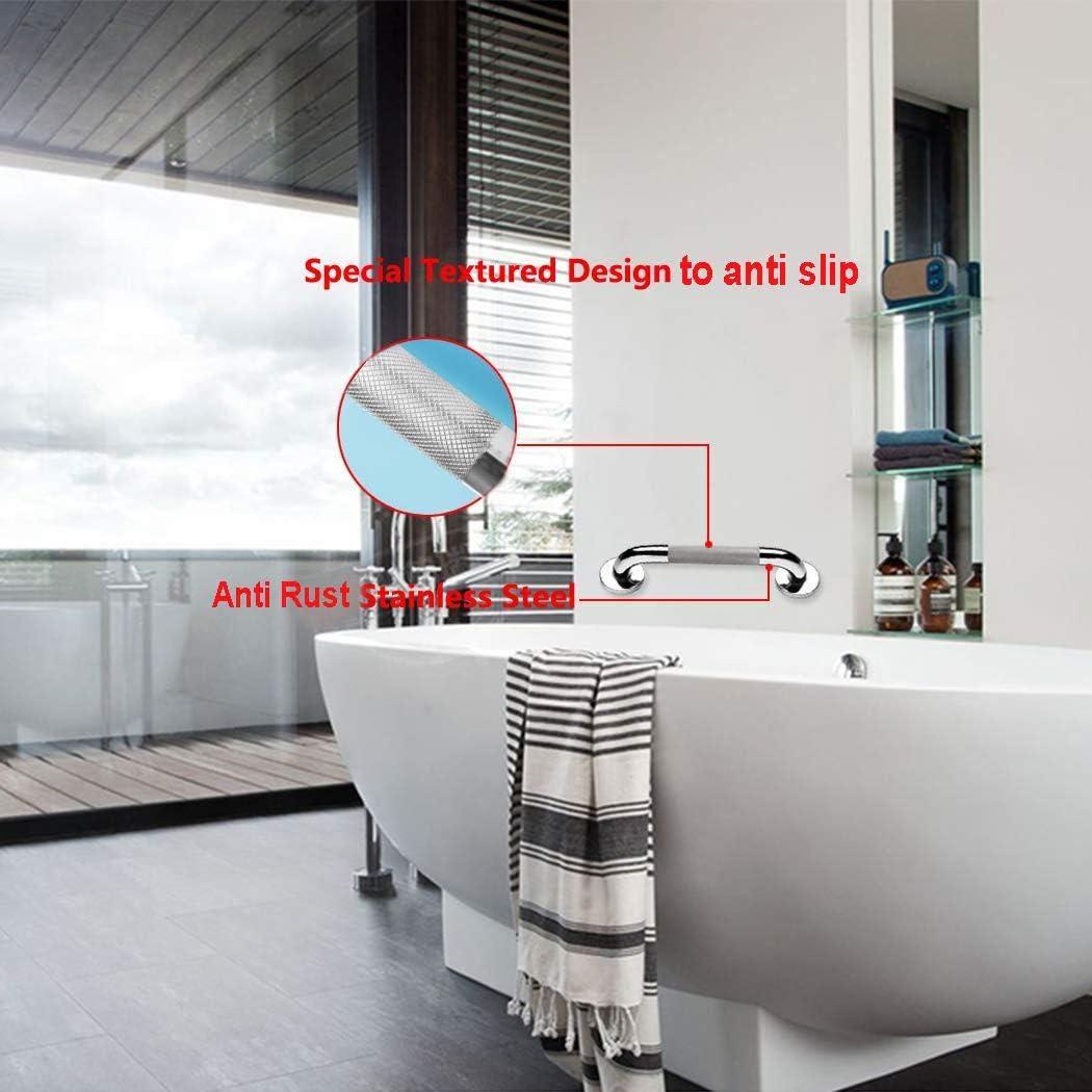 thumbnail interactive-video image 1 of ZUEXT 16" Anti-Slip Shower Grab Bar - Chrome Stainless Steel Safety Handle 1 of 5