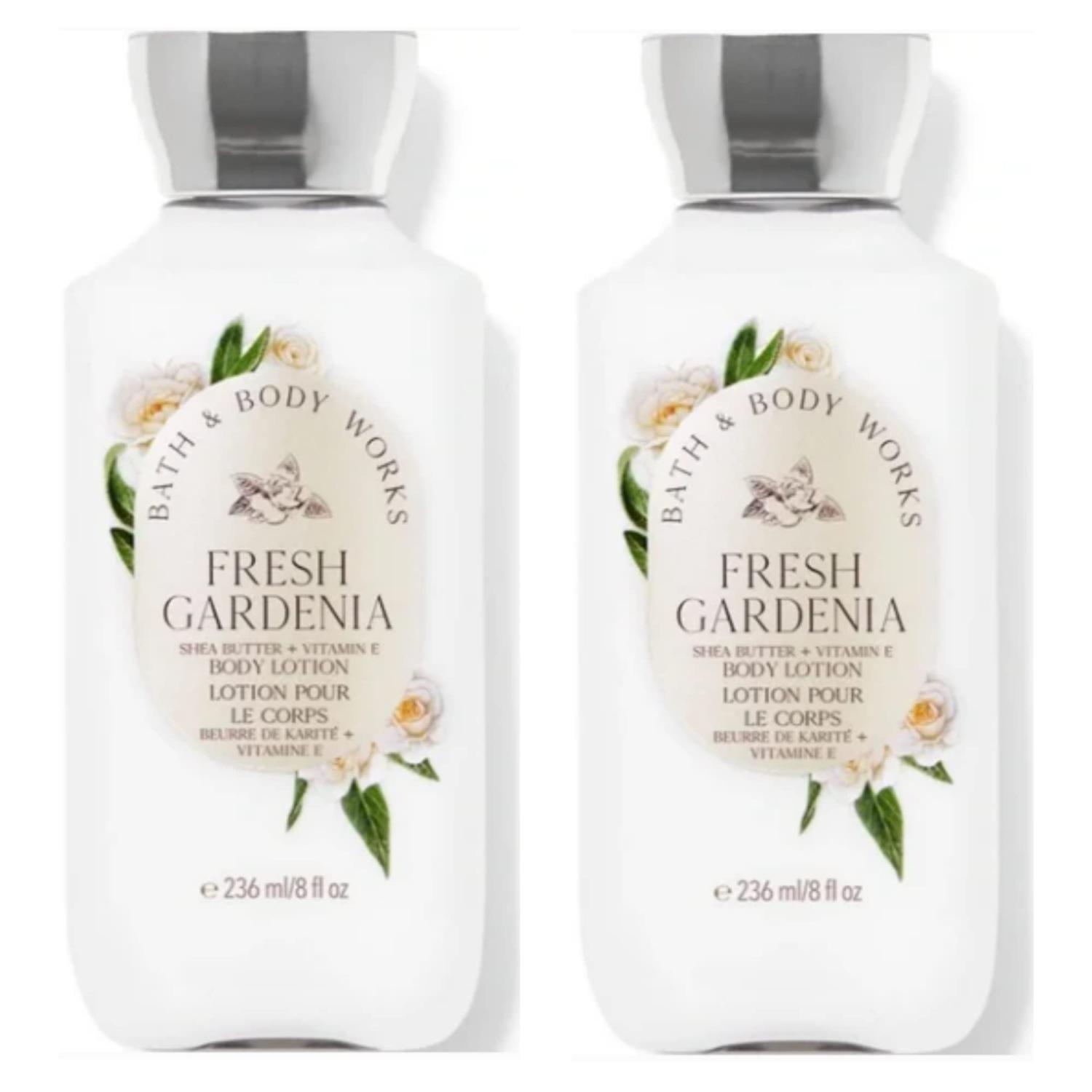 Bath and Body Works Fresh Gardenia Gift Set 2 Pack of 8 Fl Oz Lotions