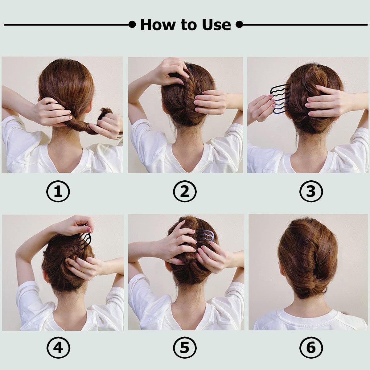 Piece French Style U Shape Hair Combs Sticks Set for Vintage