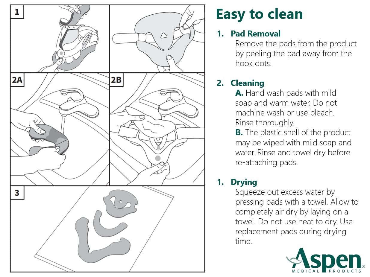 Aspen Vista Cervical Collar Replacement Pads MoistureWicking