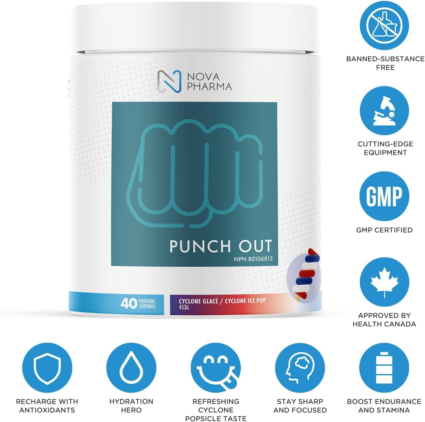 Nova Pharma Punch Out Pre Workout Powder L-Carnitine and Antioxidant-Rich Pre Workout Supplement Boost Stamina and Endurance for Gym Training and Workouts - 40 Servings (Ice Pop) Cyclone Ice Pop | Buy Nova Pharma Punch Out Pre Workout Powder L-Carnitine and Antioxidant-Rich Pre Workout Supplement Boost Stamina and Endurance for Gym Training and Workouts - 40 Servings (Ice Pop) Cyclone Ice Pop | Buy