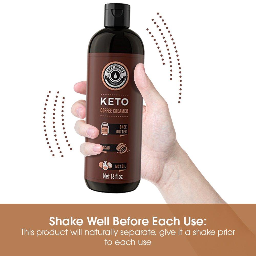 Keto Coffee Creamer with MCT Oil, Ghee Butter, Cocoa Butter, 16oz / 32