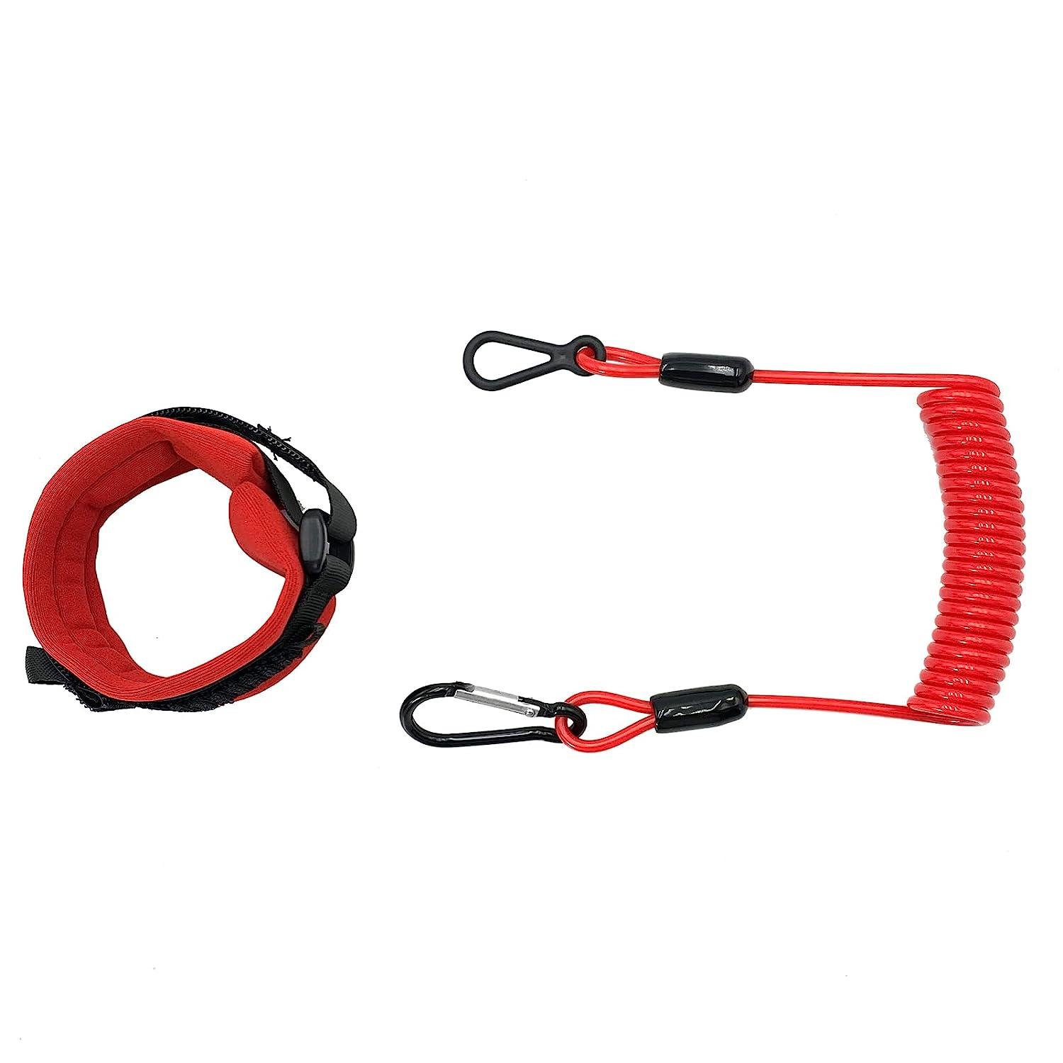 8M0092849 Boat Engine Emergency Stop Switch Safety Lanyard Cord Replacement  for Mercury Mercruiser Outboard Motor - Replace 15920T54 15920A54 15920Q54,  60 Inch/150 cm Long (with Wrist Strap) Kill Switch Lanyard with Wrist Strap