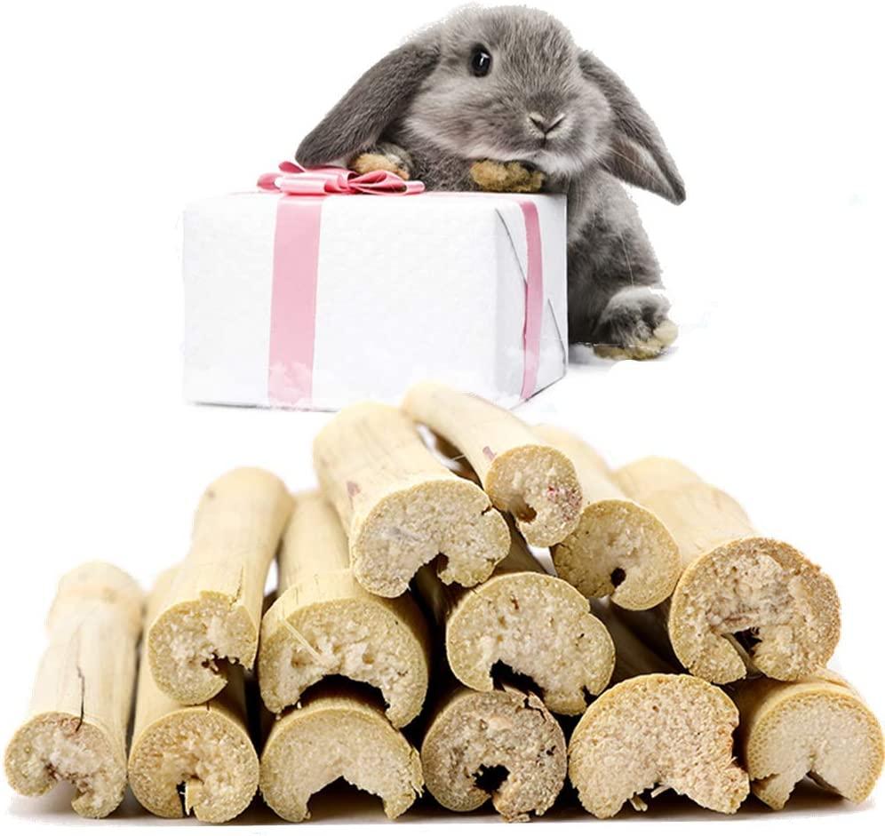 Rabbit Chew Toys, Rabbit Treats Made from Natural Sweet Bamboo, Keep Clean Teeth and Healthy