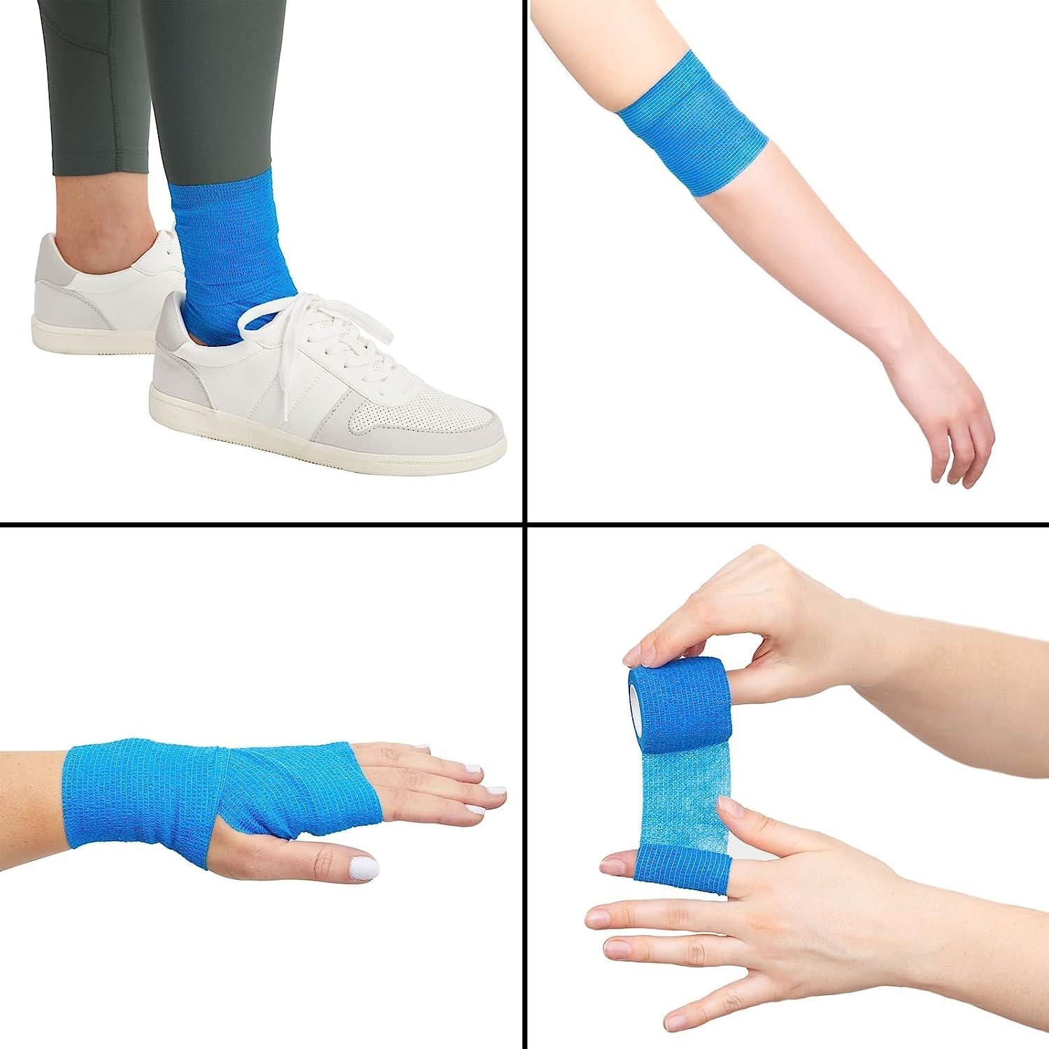 24 Rolls Self Adherent Wrap 4 Inch Self Adhesive Bandages Wrap Stretch  Bandage Tape Self Stick Bandage Wraps for Wrist Ankle Swelling Sprains(12  Colors) 