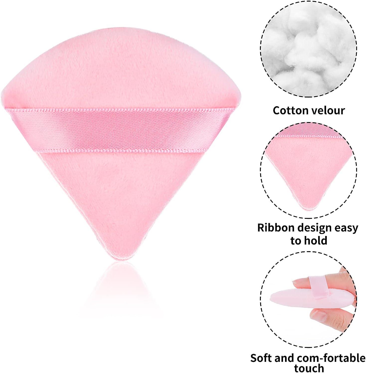 WLLHYF 6PCS Triangle Powder Puff Face Cosmetic Powder Puffs Velour Soft ...