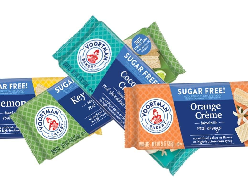 Voortman Bakery Sugar Free Wafers Variety Pack Coconut Creme, Key