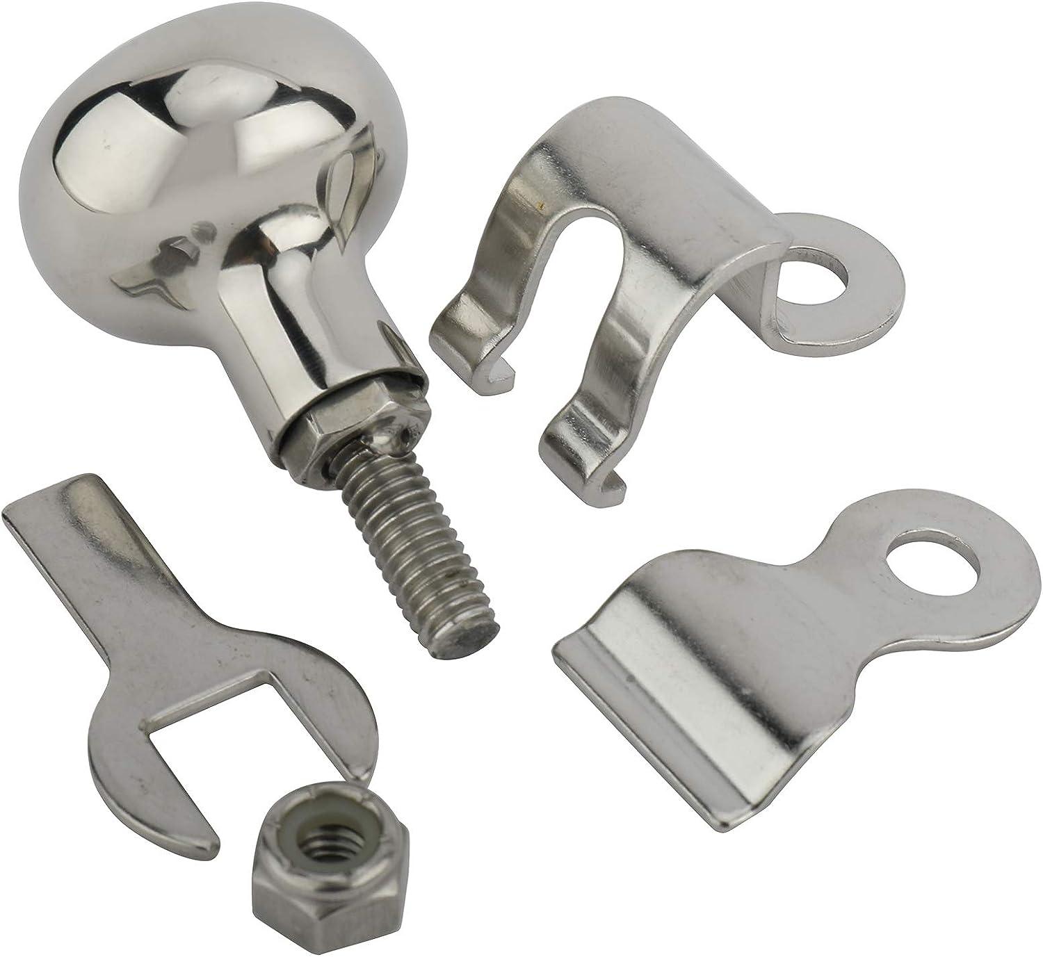 YaeMarine AISI 316 Stainless Steel Boat Steering Wheel Knob - Marine Grade Spinning Handle