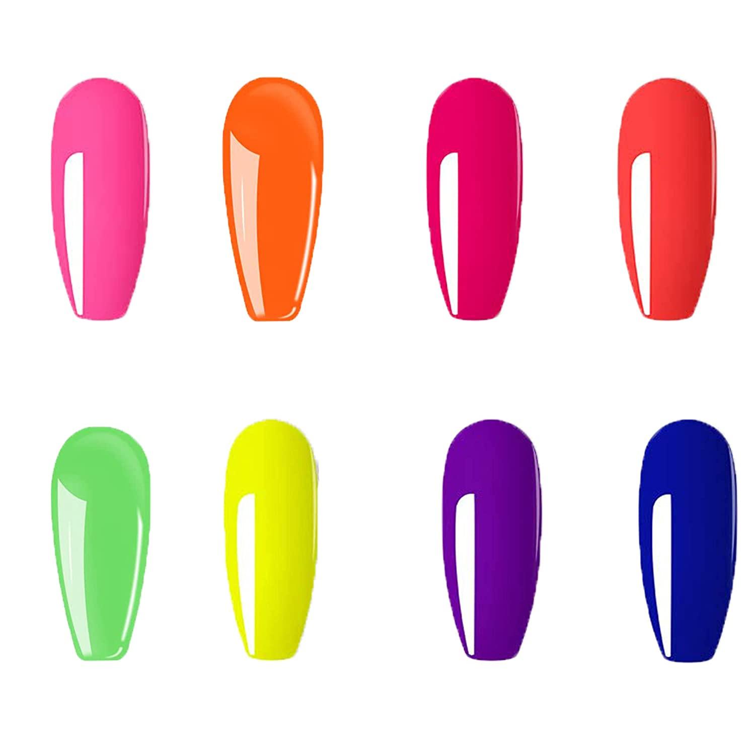 Neptune Dip Powder Nail Kit 8 colors, 1 OZ Per Jar, Colorful Dip Nail