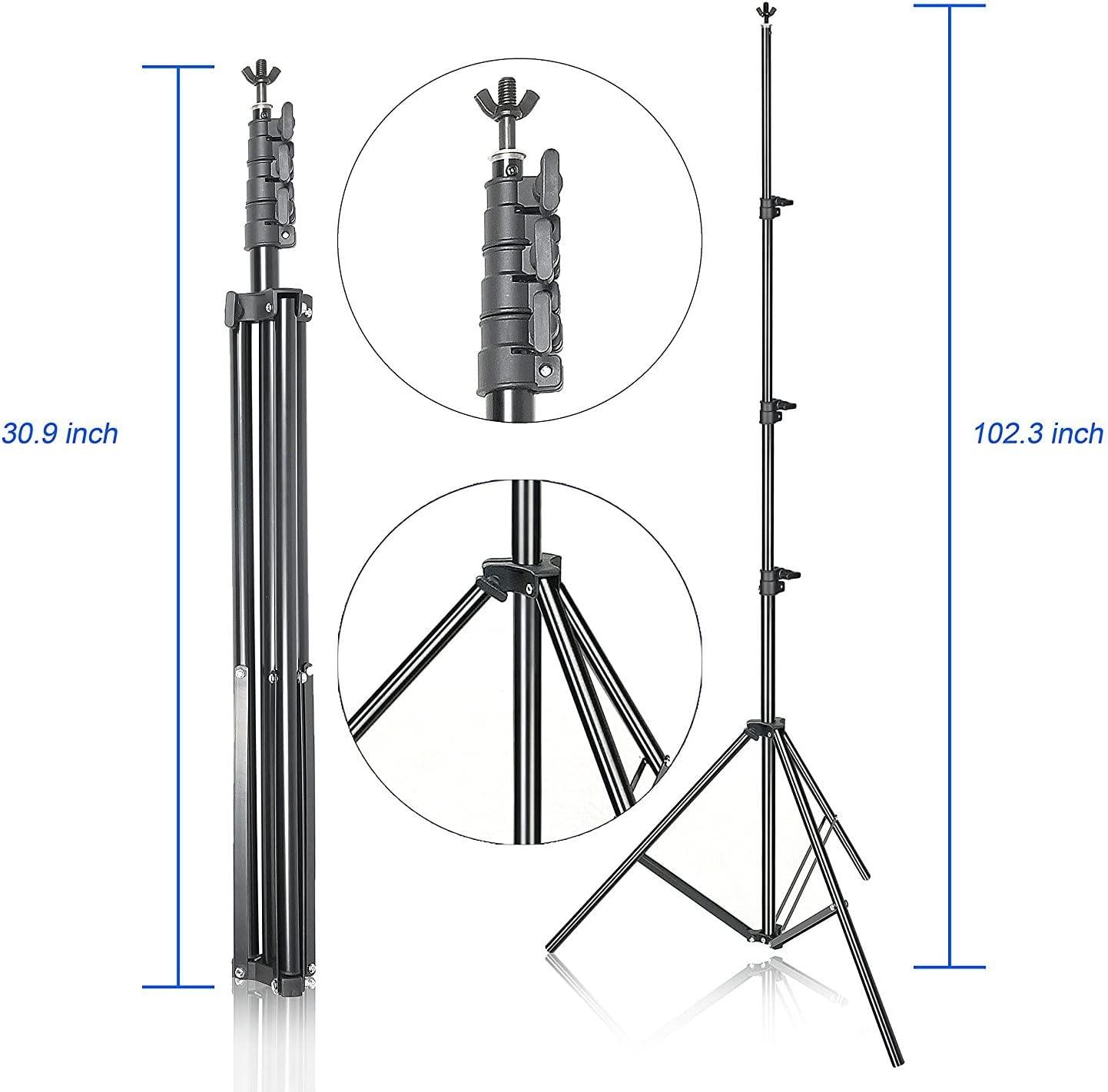 HYJINC 10ft x 8.5ft Adjustable Photography Backdrop Support System