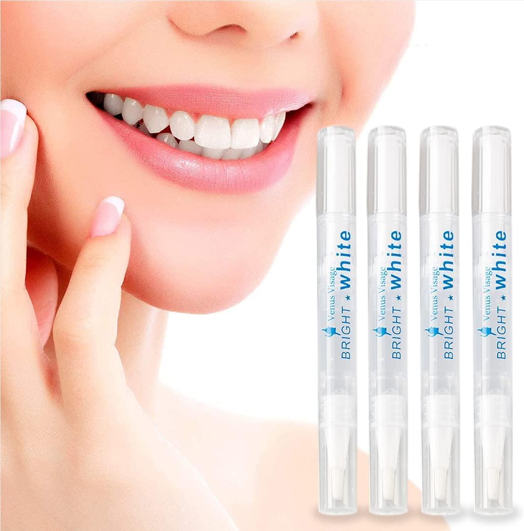 Venus Visage Teeth Whitening Pen 4 Pens, 40+ Uses, Painless & Travel