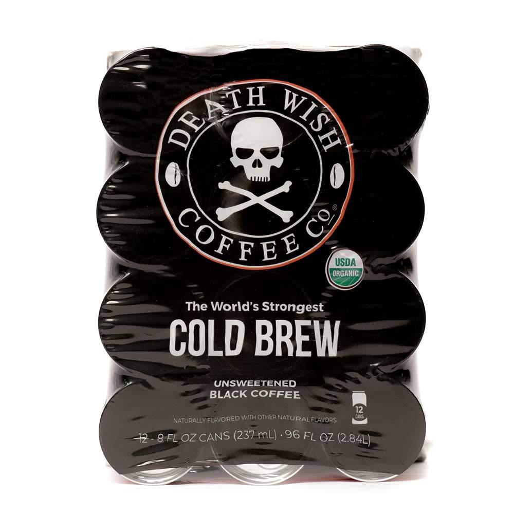 Death Wish Coffee Organic Iced Cold Brew Slightly Sweetened Black 8