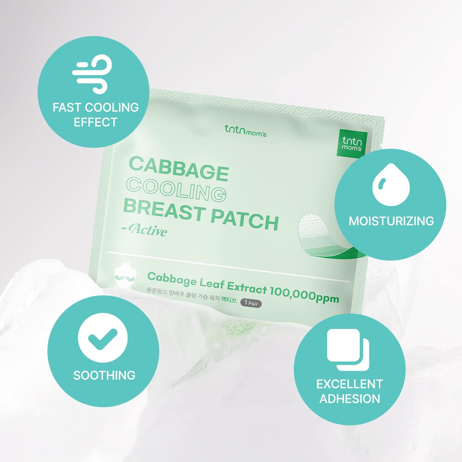 TNTN MOM'S Cabbage Cooling Breast Patch Active (4EA) Stop Lactation