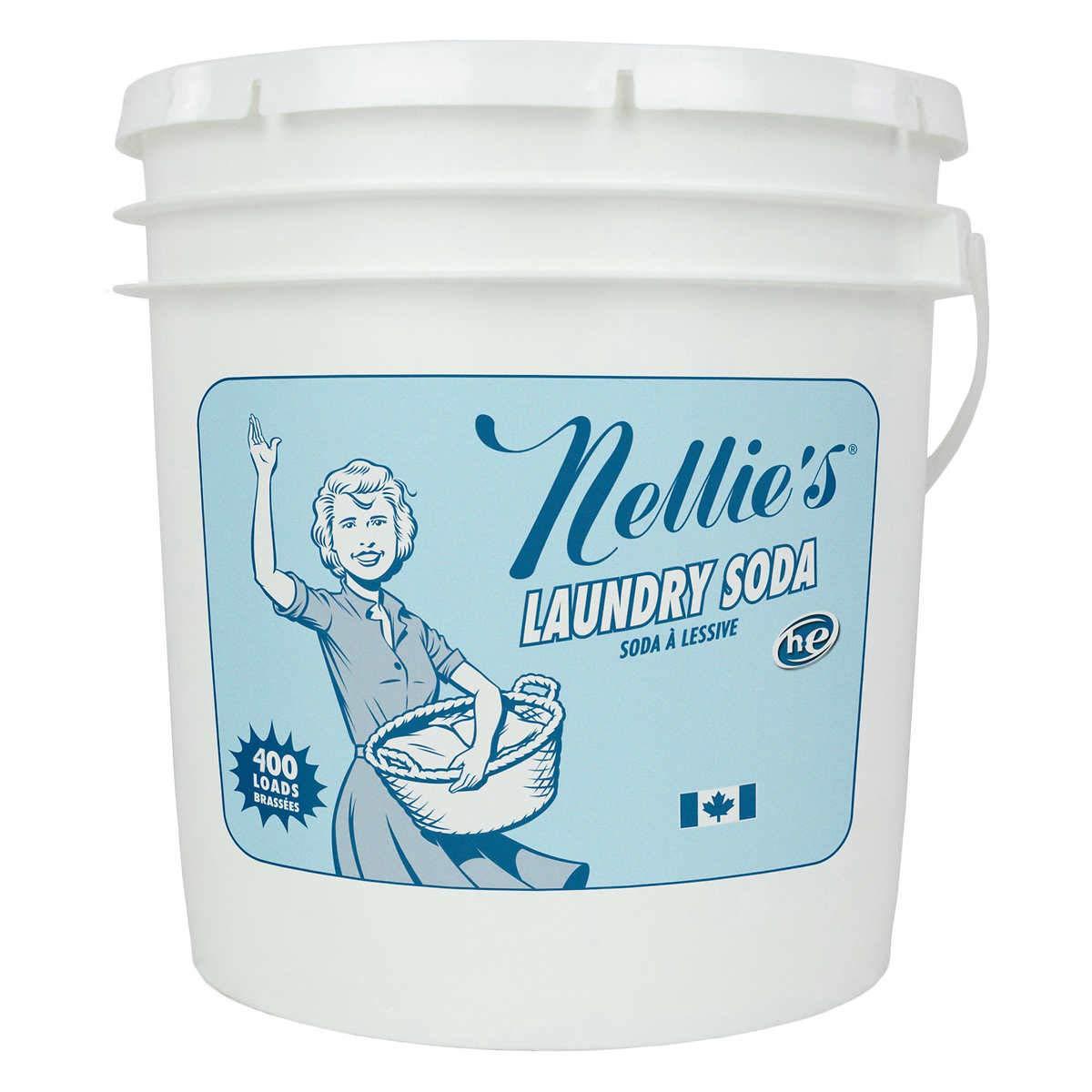 Nellie's Laundry Soda, 400 Load Bucket Unscented 14 Pound (Pack of 1)