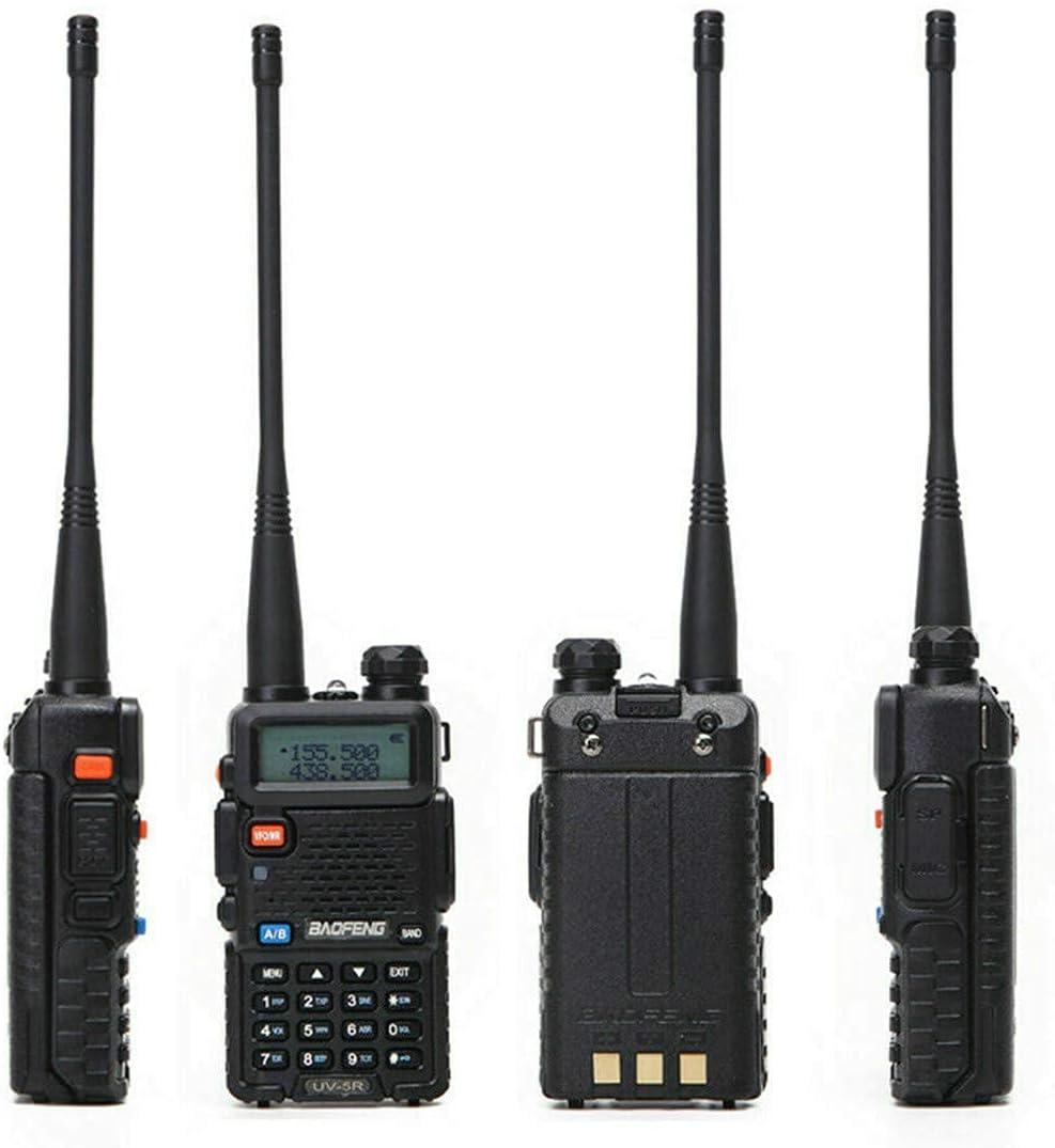 2 Pack Baofeng UV-5R Two Way Radio Ham Radio Handheld Rechargeable Long  Range Portable Baofeng Walkie Talkie with 2 Pack 771 Antenna (Black)