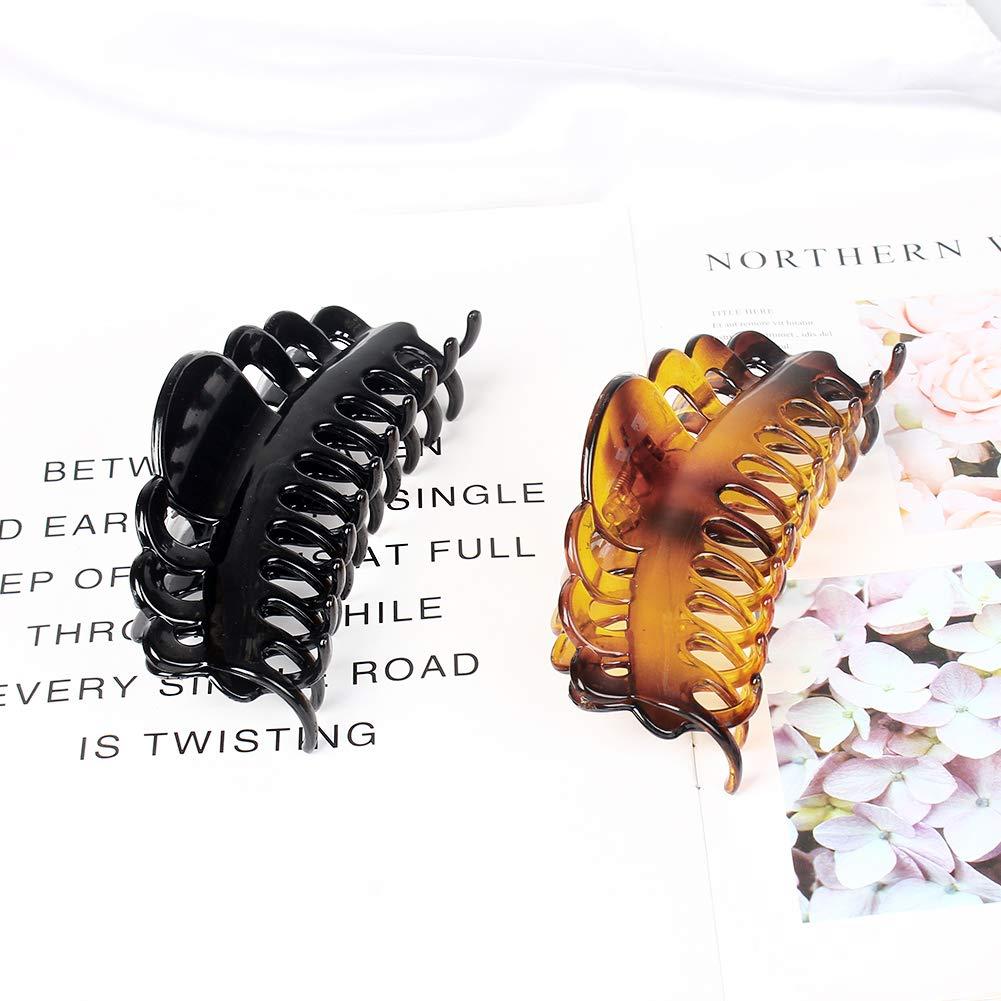 ACCGLORY ExLarge Plastic Hair Claw Clips for Women Big Hair Clips for