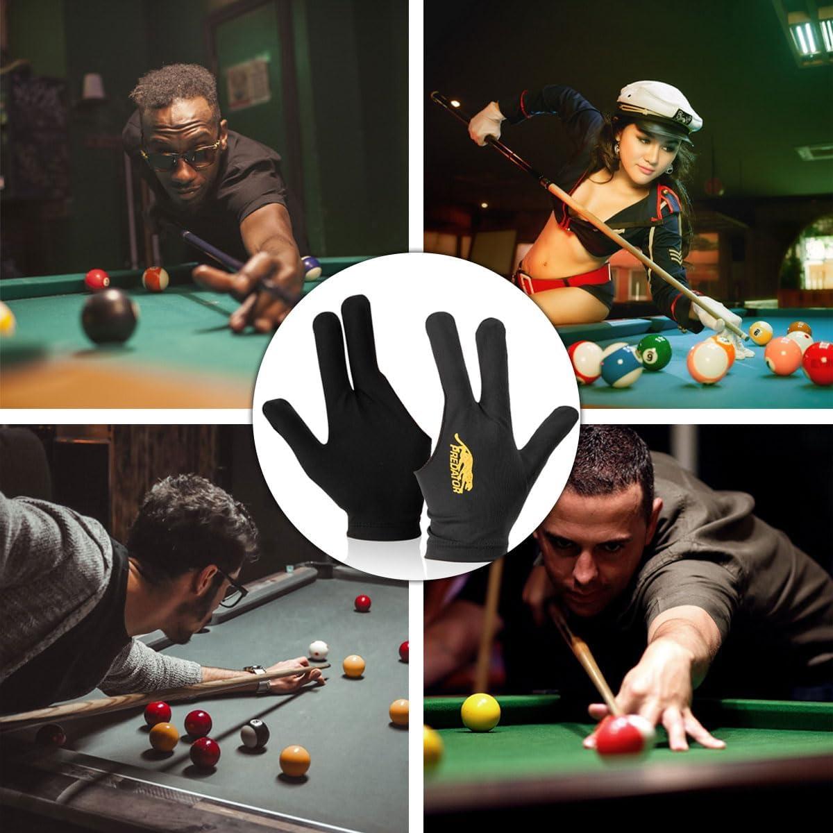 Billiards Gloves Elastic Right Hand 3 Fingers Billiard Gloves Carom Pool Snooker Cue Sport Glove Breathable Comfortable Non Slip Reduce Friction Of Hand Sweating I.566912297 - View #2