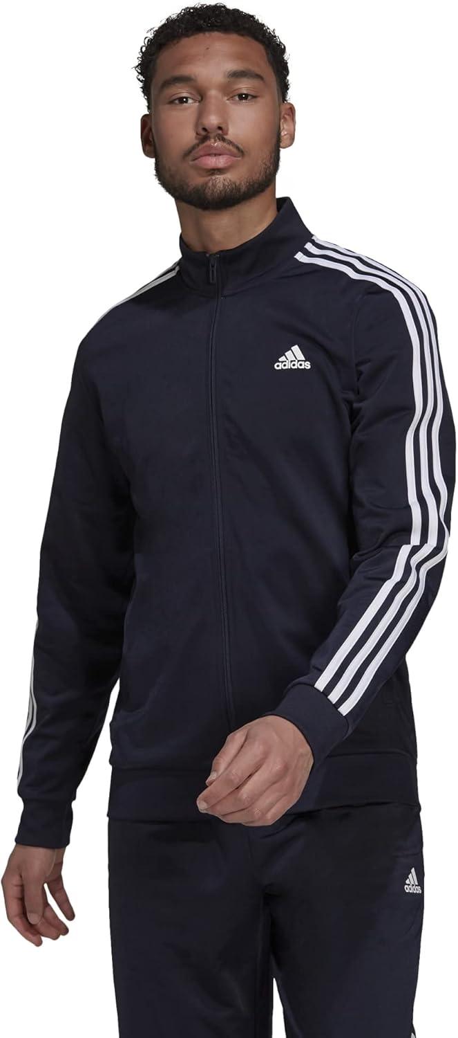 Adidas Men's Essentials Warm-Up 3-Stripes Track Top - L Legend Ink