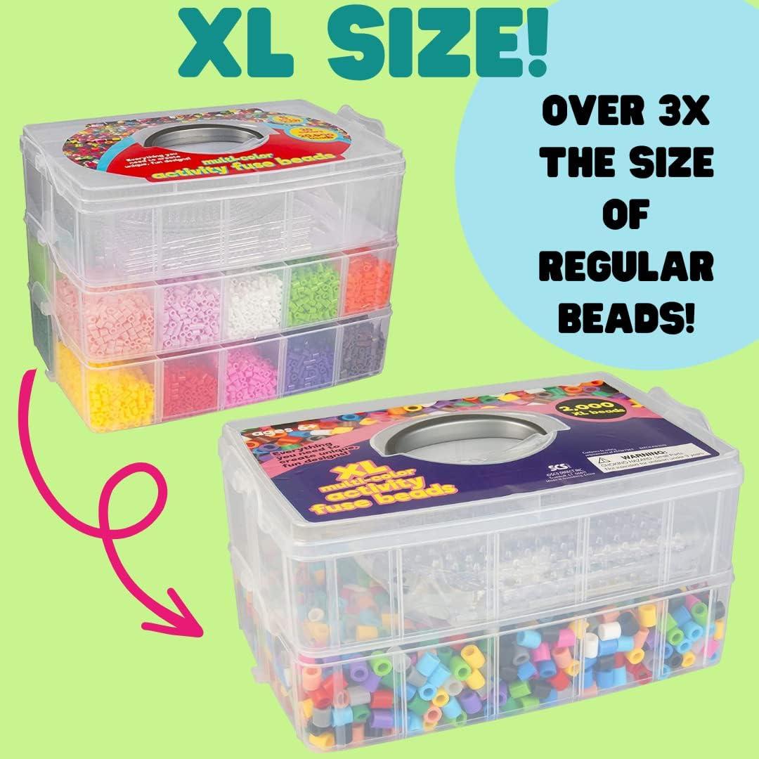 2,000 Piece Glow in The Dark XL Biggie Fuse Craft Bead Kit- 3 XL