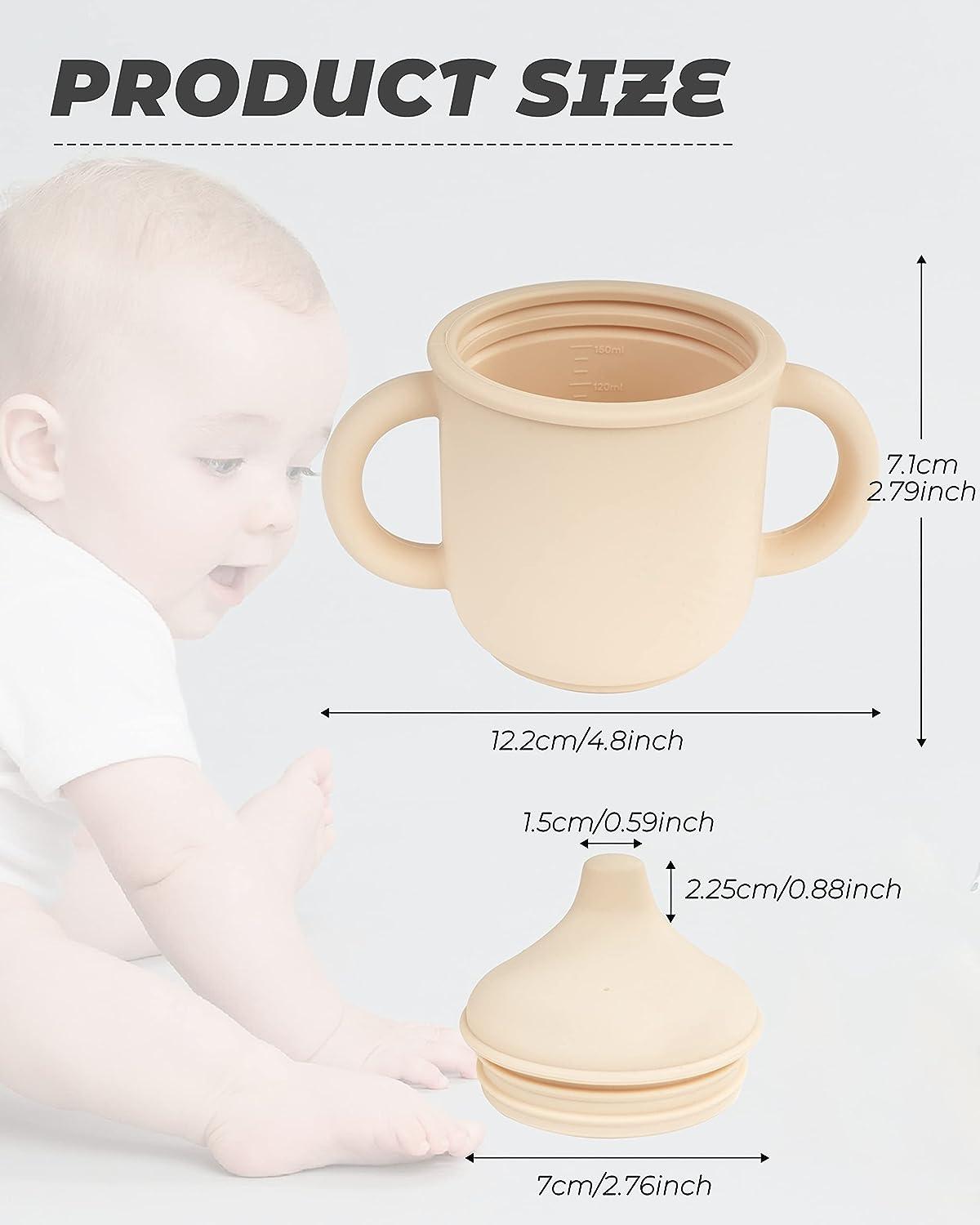 Toddler Sippy Cups Sippy Cups for Baby 6+ Months Toddler Cups with Two Non  Slip Handle Transition Sippy Cups for Babies 6-12 Months And Toddlers 1-3  Years No-Spill Sippy Cups For Toddlers 5oz