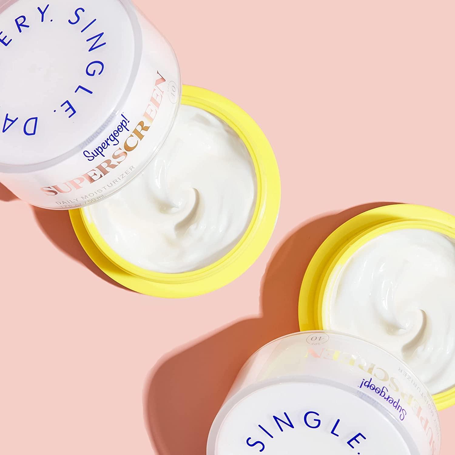 Supergoop! Superscreen 1.7 fl oz, Pack of 2 SPF 40 PA+++ Hydrating Daily Moisturizer Reef