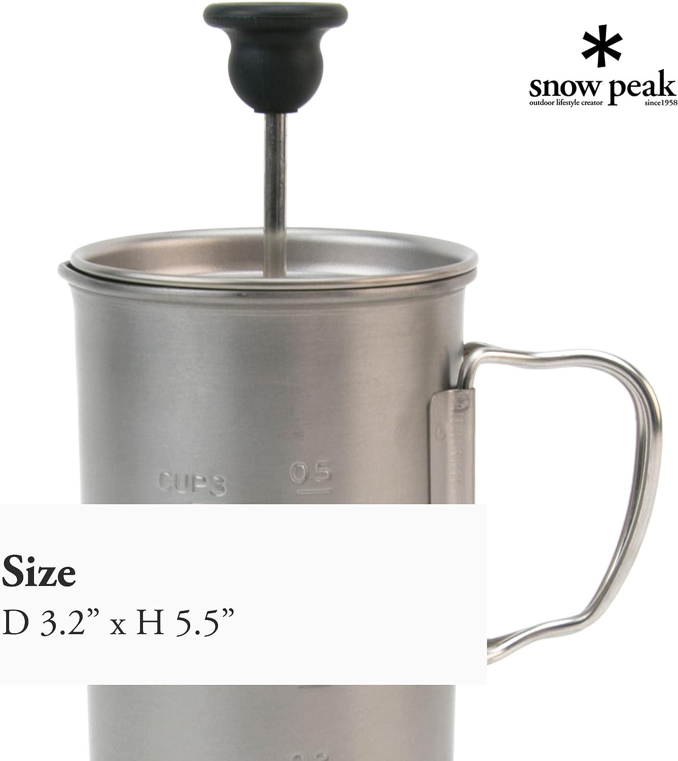 Snow Peak Titanium French Press - Small 24 fl oz - Lightweight