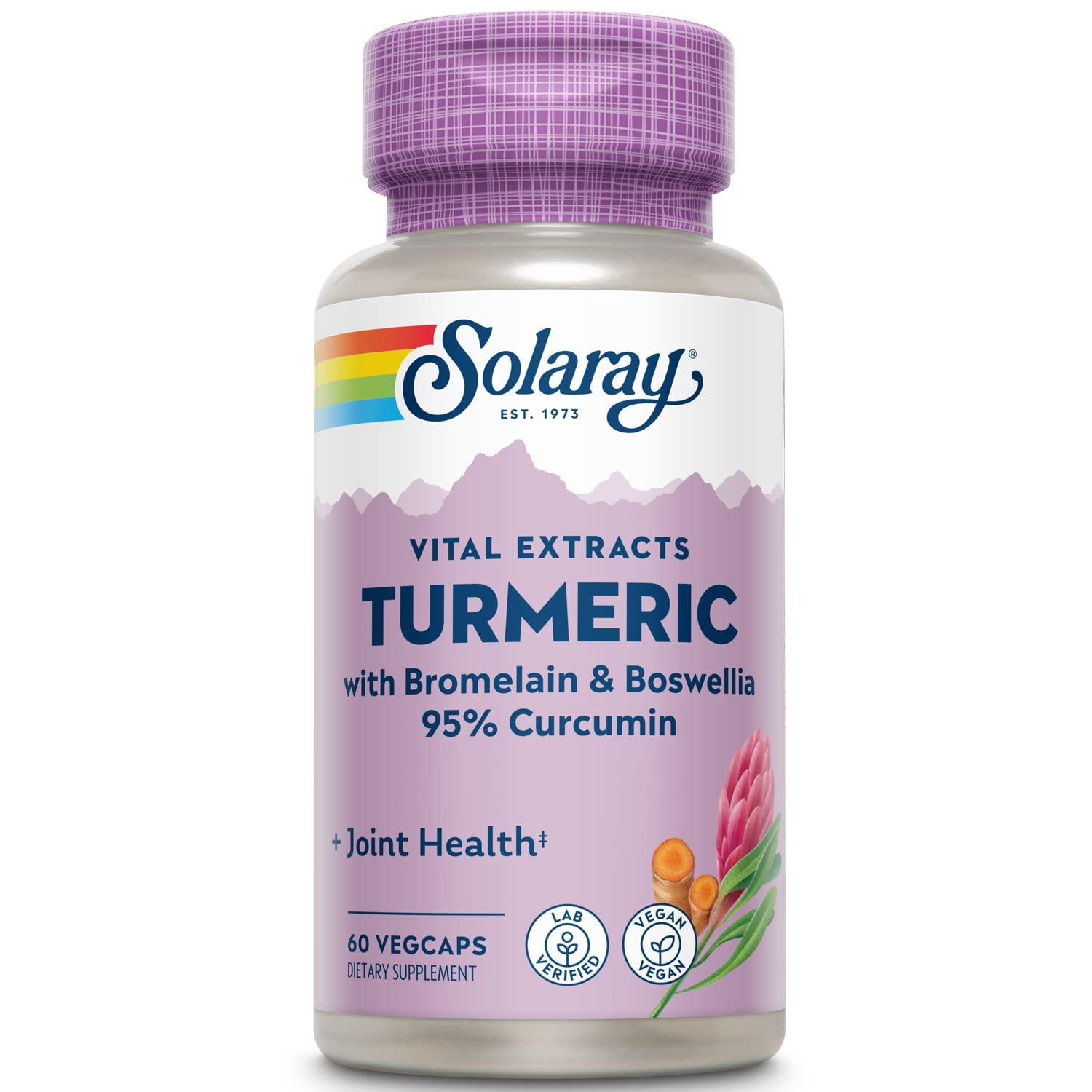 SOLARAY Turmeric Root Extract 200mg | 60 Capsules - Guaranteed Potency