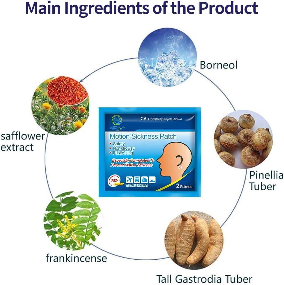 KONGDY 40 Count Motion Sickness Patches for Cruise with Waterproof and