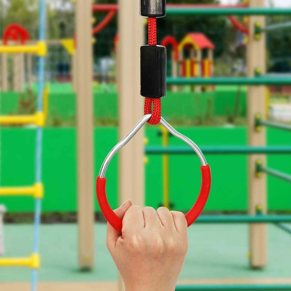Colorful Swing Gymnastic Bar Rings 5 Pack for Ninja Slackline Outdoor ...