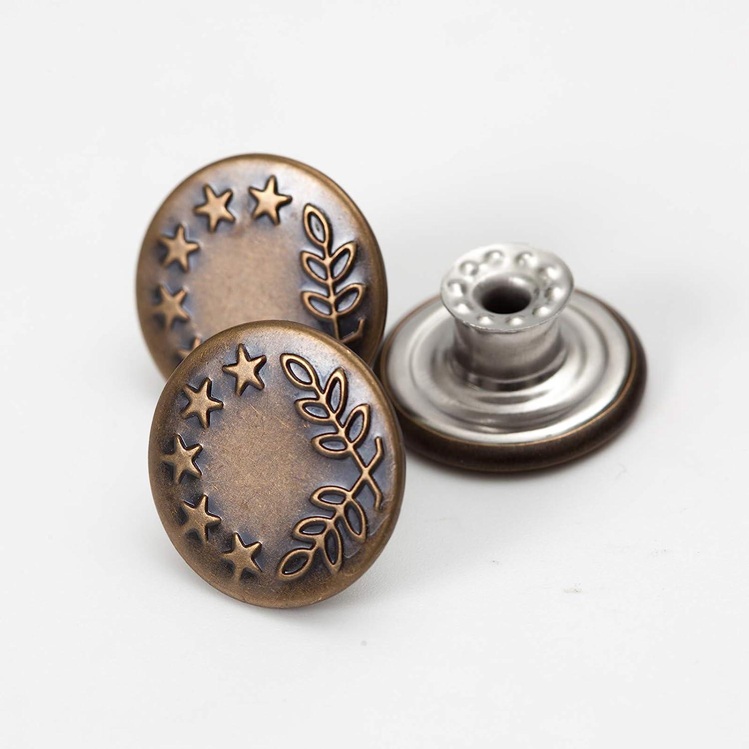 Silver Jeans Buttons - Set of 2 (17mm) — CLOTH STORY