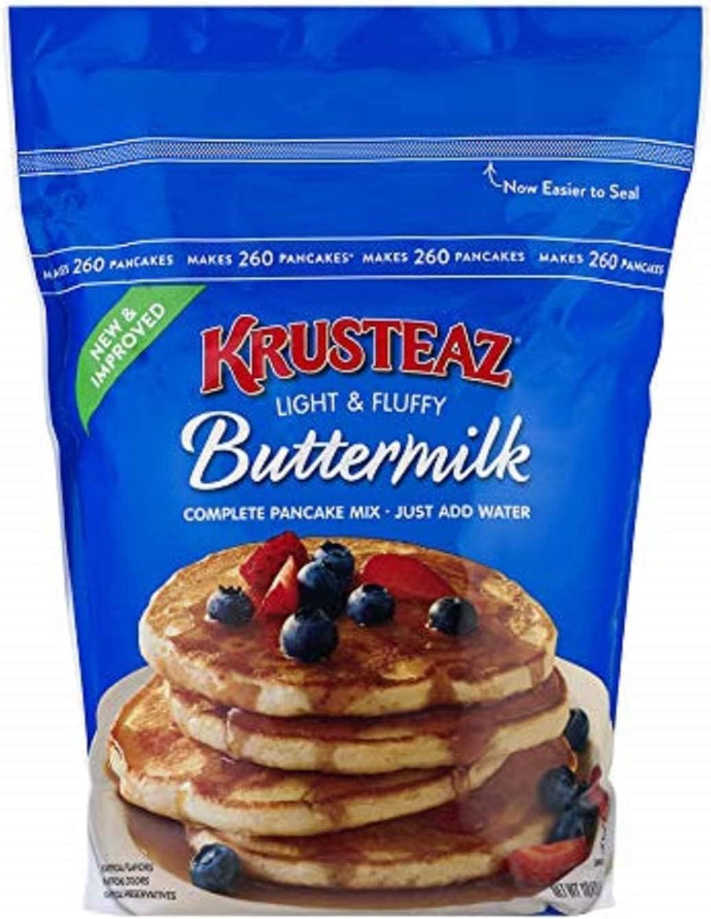 Krusteaz Buttermilk Complete Pancake Mix Just Add Water 4.53kg Reusable Pouch Light & Fluffy