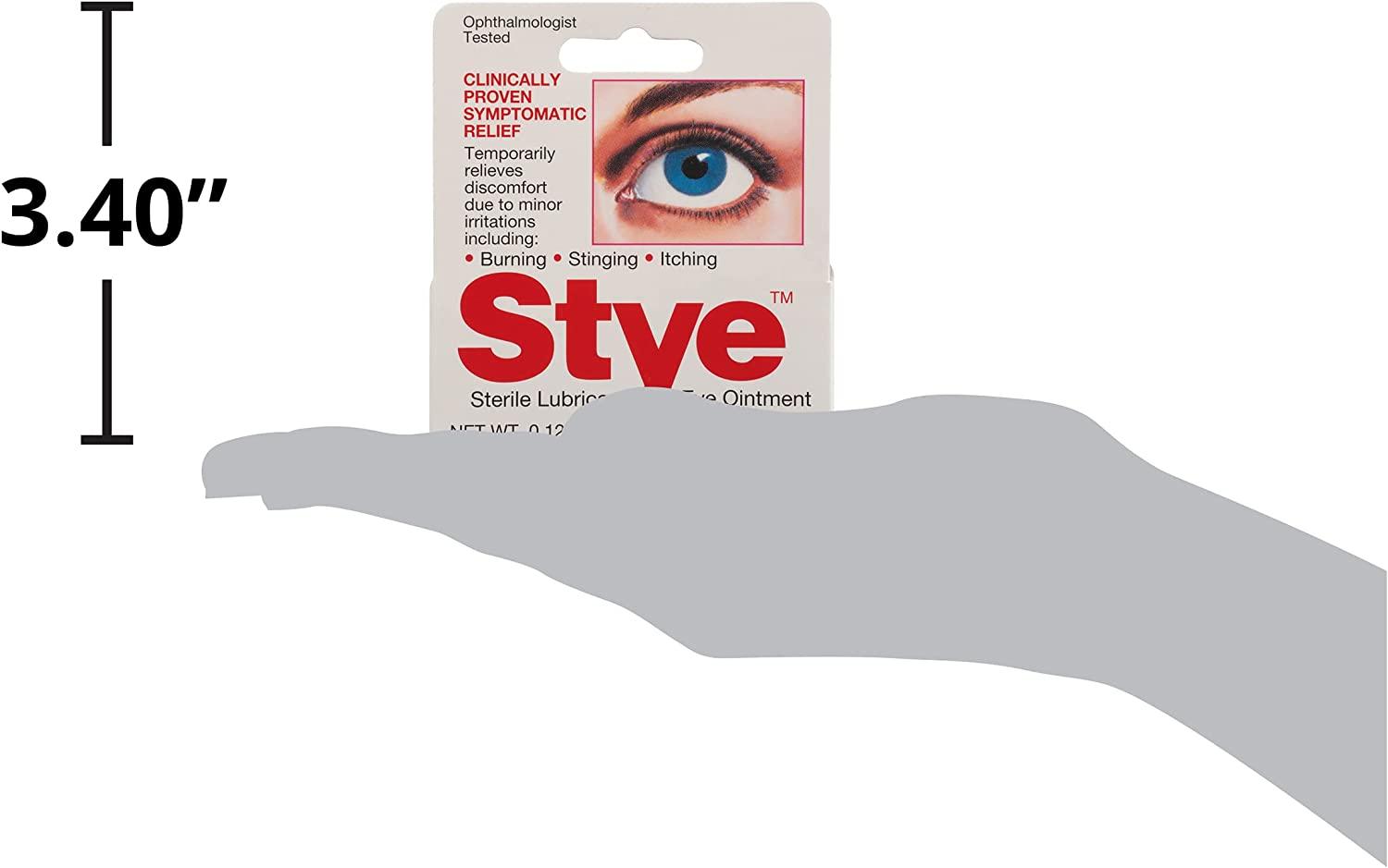 Stye Sterile Lubricant Eye Ointment, Ophthalmologist Tested, 0.125