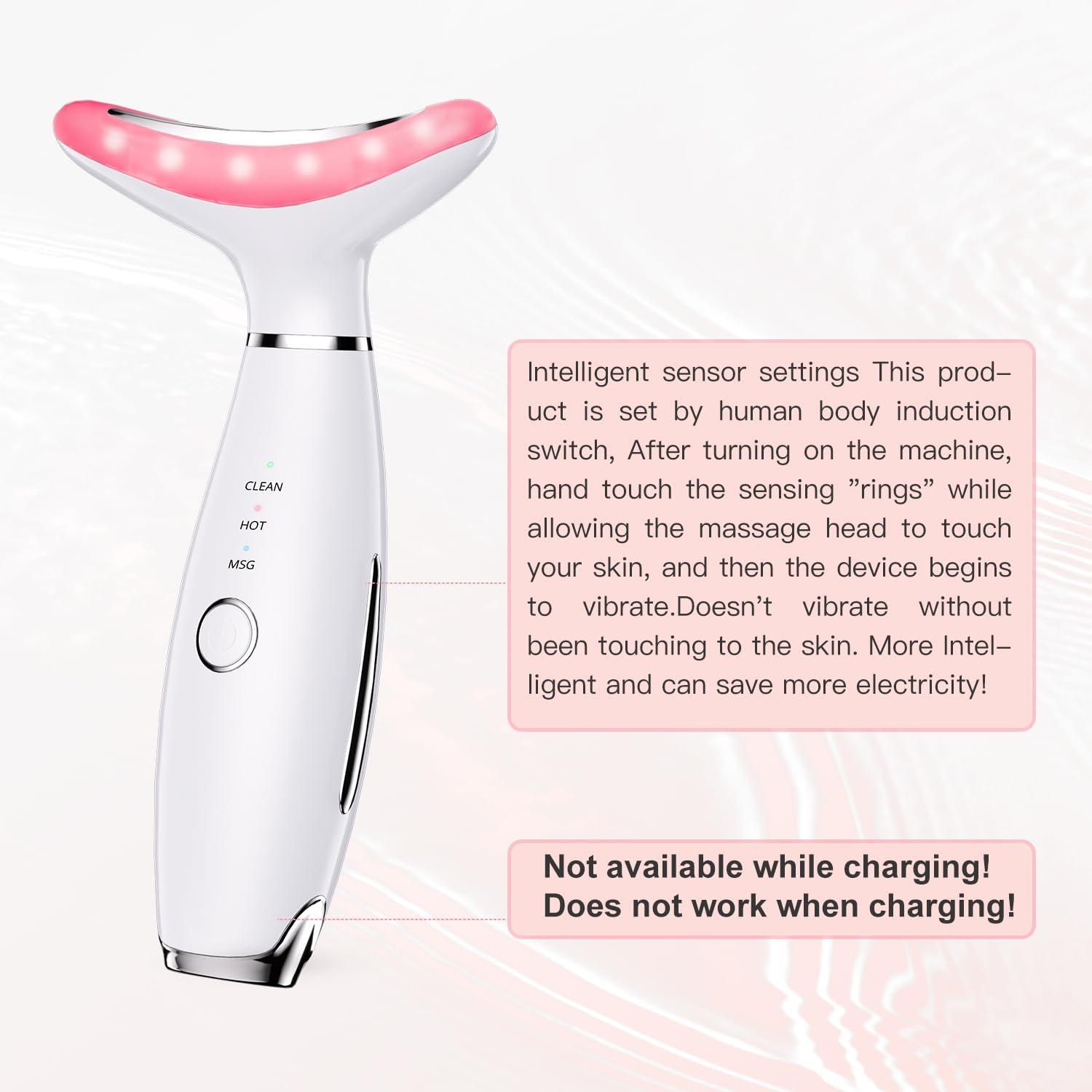Neck Face Massager 3 Color Modes & Vibration Facial Sculpting Tool for Double Chin & Skin Care (White) International Shipping Available | Buy Now with Express International Delivery | GoSupps.com Neck Face Massager 3 Color Modes & Vibration Facial Sculpting Tool for Double Chin & Skin Care (White) International Shipping Available | Buy Now with Express International Delivery | GoSupps.com