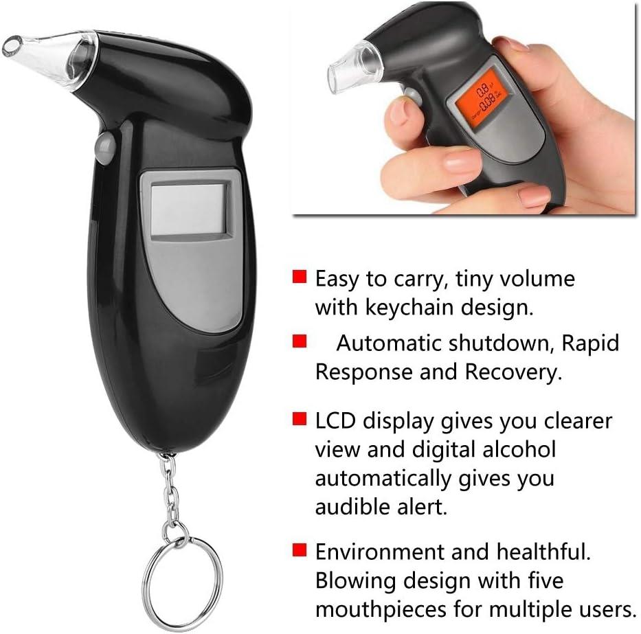 Breathalyzer Keychain Portable Breath Alcohol Tester Detector with LCD