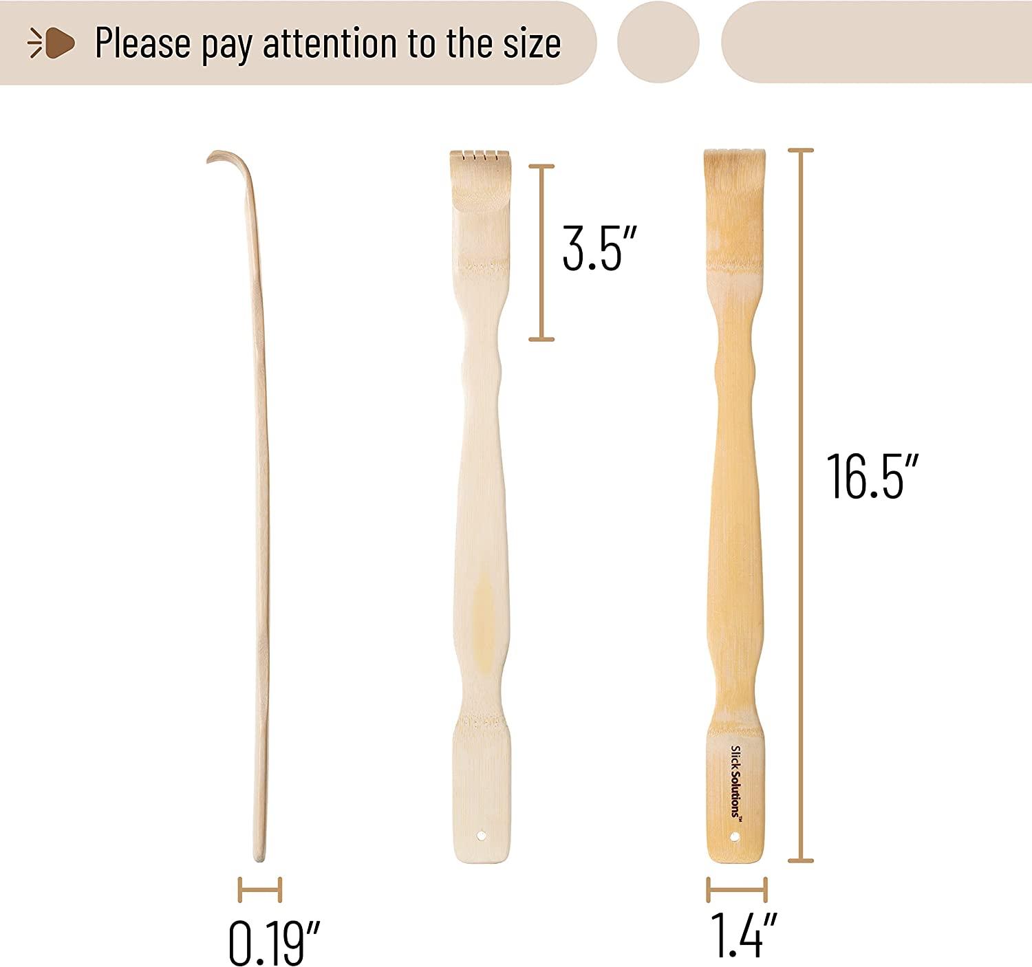 Slick Bamboo Back Scratcher, 16.5, 2 pcs, Back Scratcher for Men and