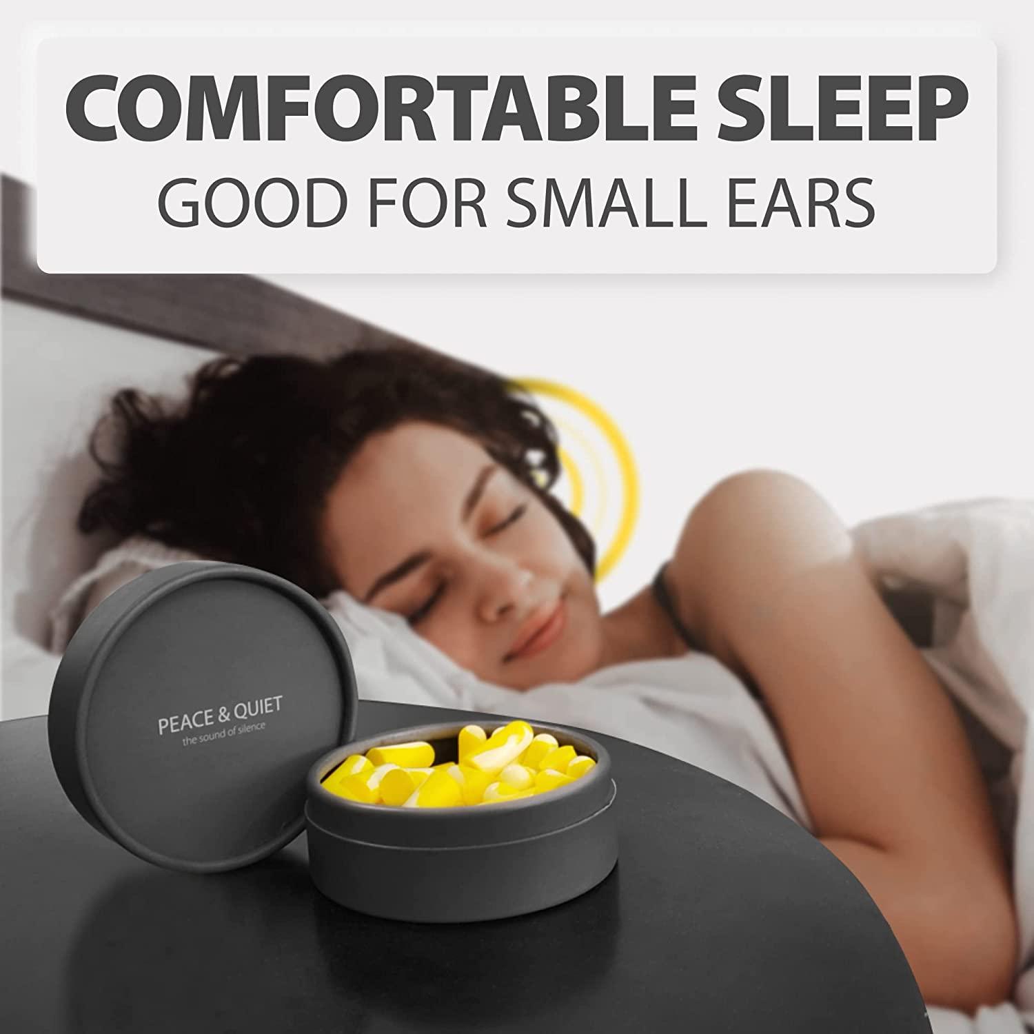 PQ Small Ear Plugs for Sleep 40 Foam Earplugs for Small Ear Canals, 32 dB Noise Cancelling