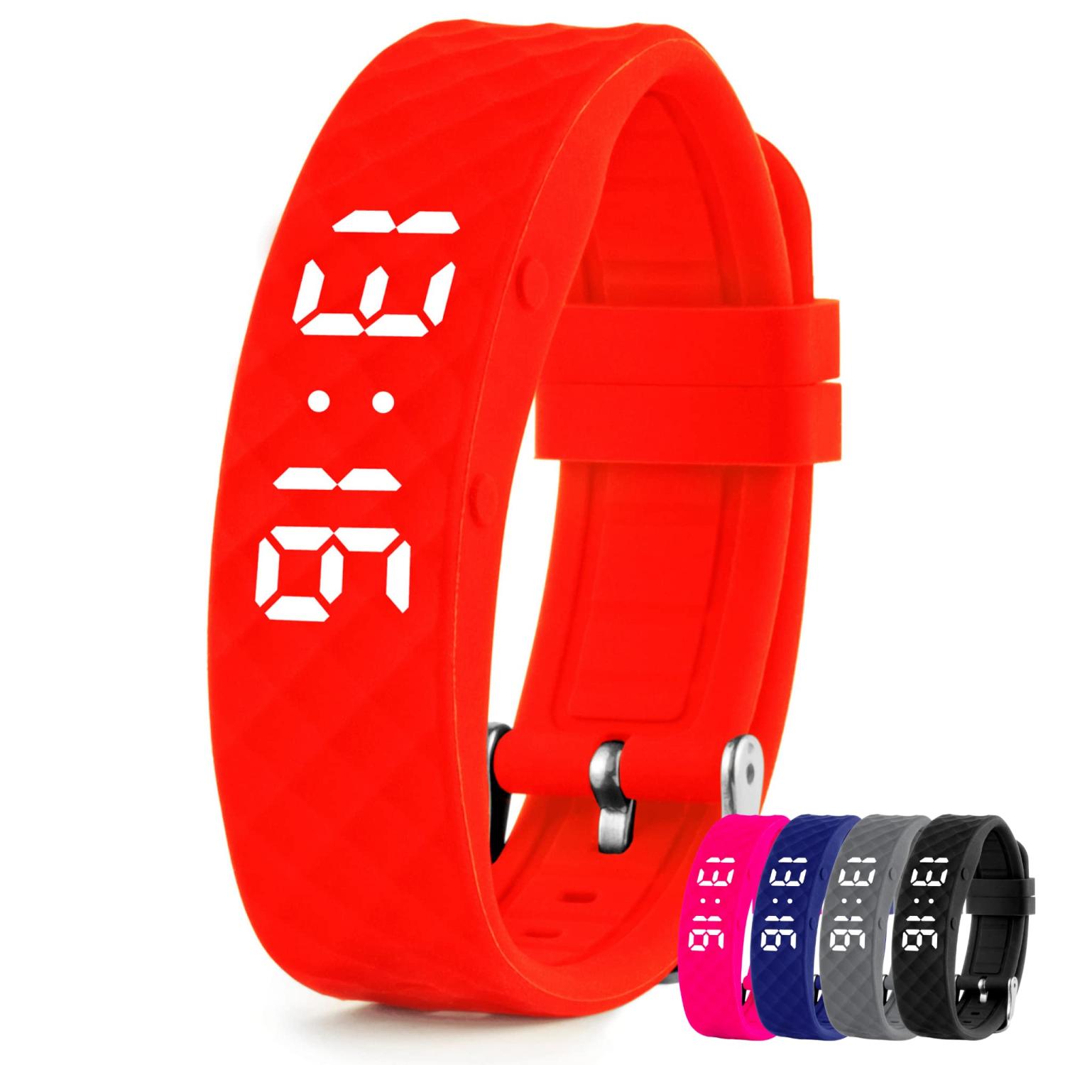 vibrating personal alarm TabTime Vibrating Alarm Reminder Watch (Red) with 10 Daily Alarms - Large  Red | Buy Now with Express International Delivery