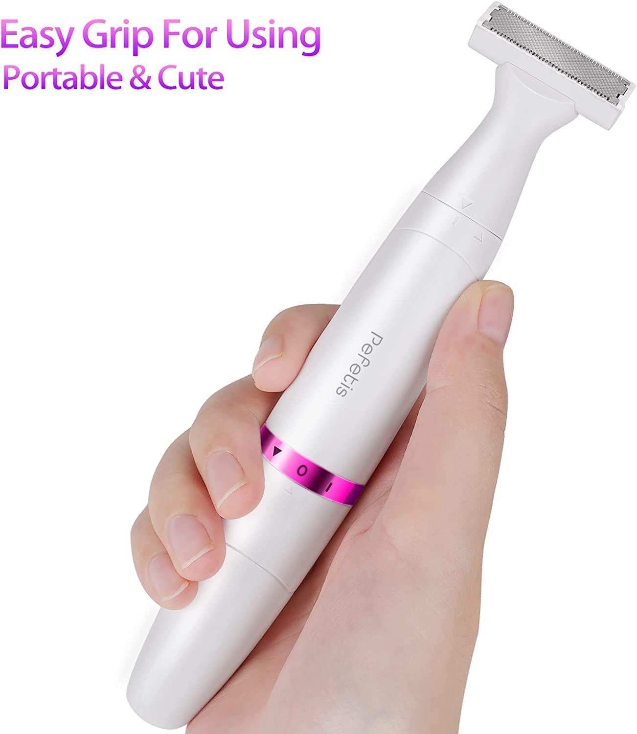 Pefetis Electric Razor for Women, 2 in 1 Womens Shaver for Pubic Hair