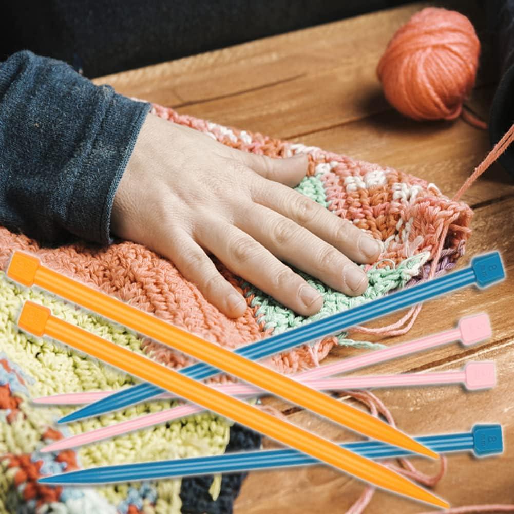 Plastic Crochet Hooks 5 pcs Colorful Crochet Needles (2.5mm - 6.5mm)  QLRFFLJOY Crochet Hook Set DIY Yarn Weaving Tools for Knitting Scarf, Hat