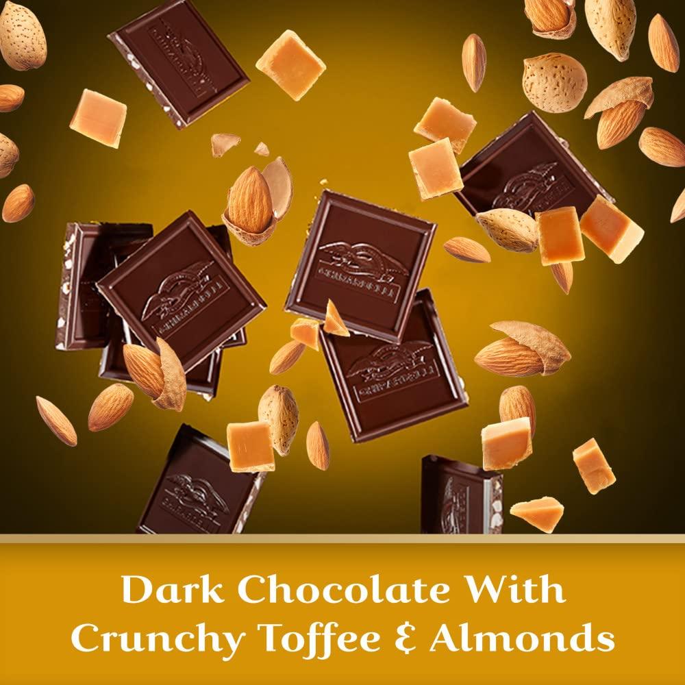 GHIRARDELLI Intense Dark Chocolate Bar with Toffee Almond 3.5 Oz